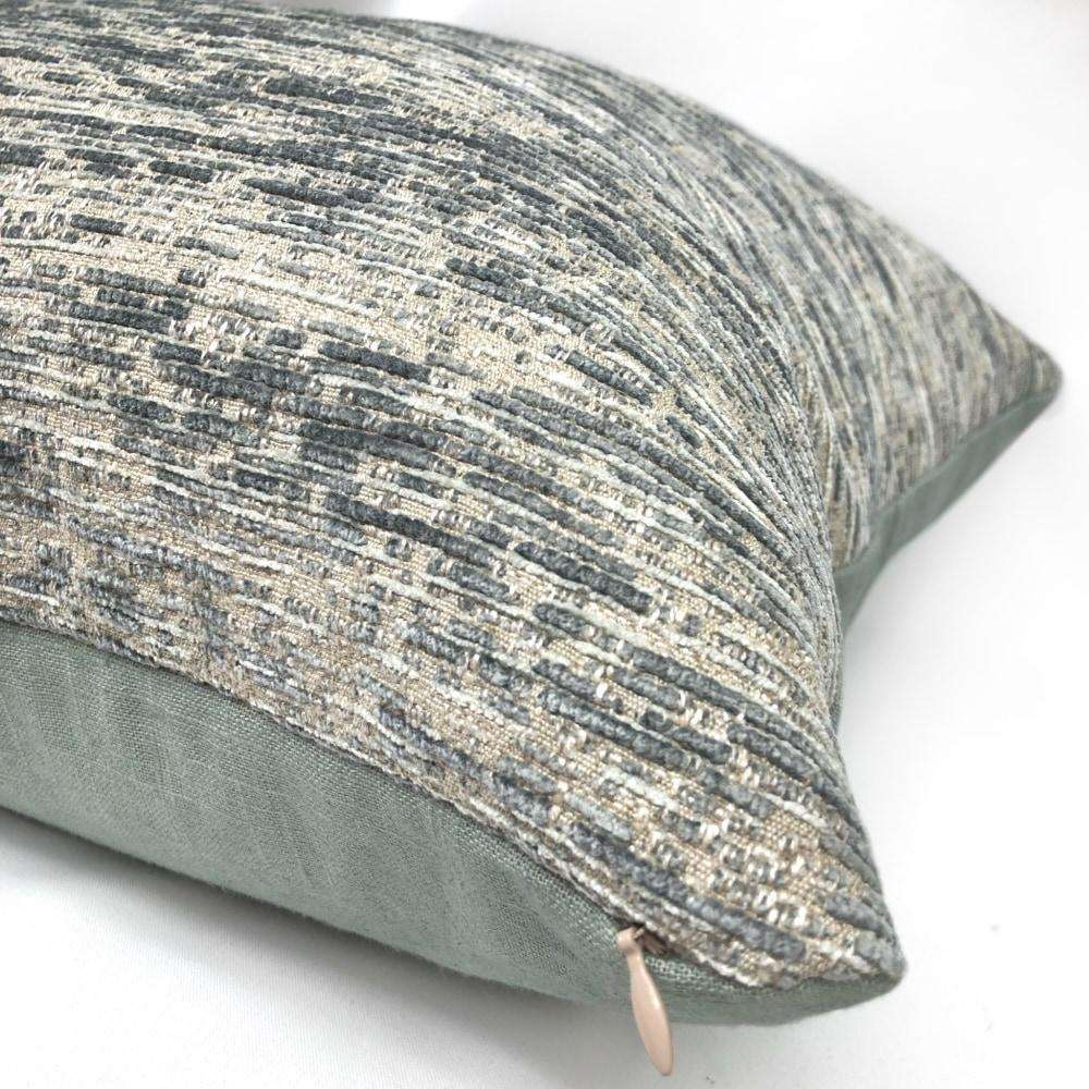 G P & J Baker Lee Jofa Merryn Sage Green Italian Woven Chenille Texture Pillow Cover - Luxury Home Decor for Living Room, Bedroom & Sofa