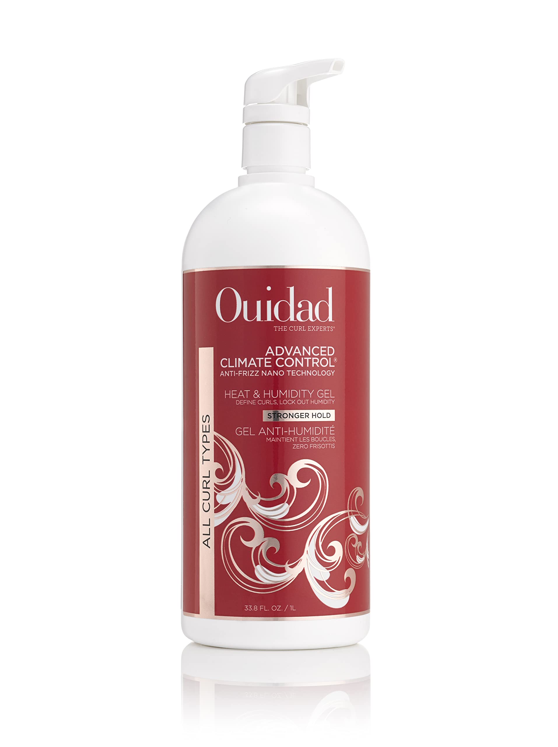 Ouidad Advanced Climate Control Heat & Humidity Stronger Hold Styling Gel for Curly Hair - Frizz Control & Long-Lasting Definition for Humid Weather & Summer Styling