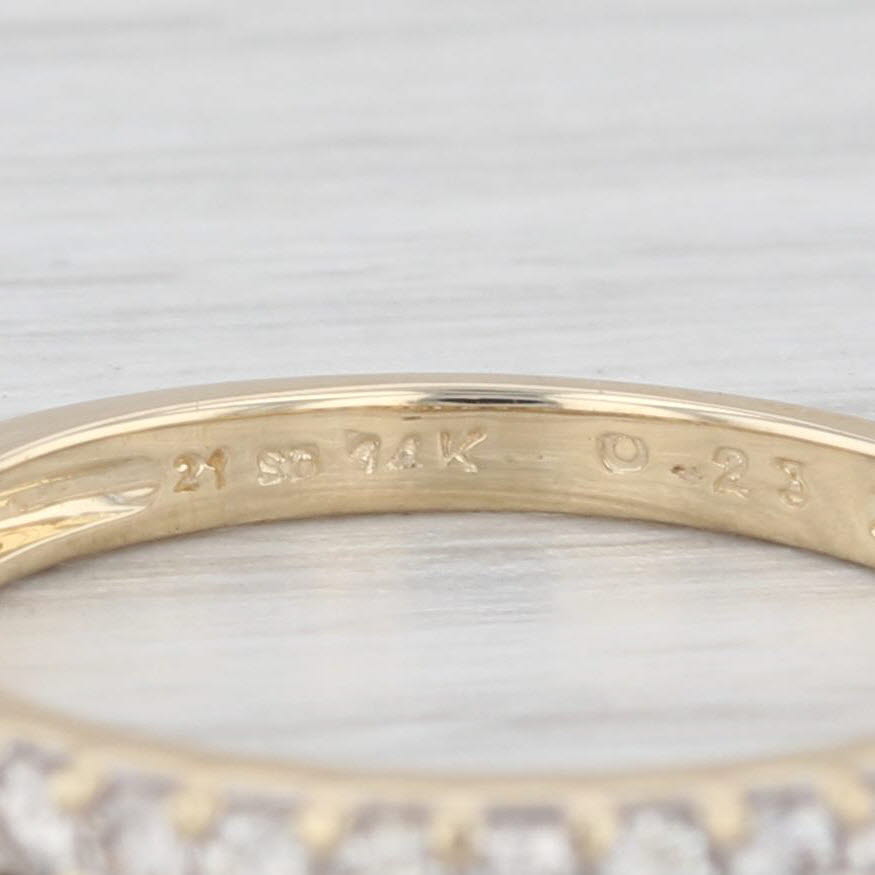 0.23ctw Diamond Wedding Band Ring - 14k Yellow Gold Size 6 - Stackable Anniversary Ring for Women - Perfect for Bridal Sets, Engagement Stacking & Special Occasion Gifts