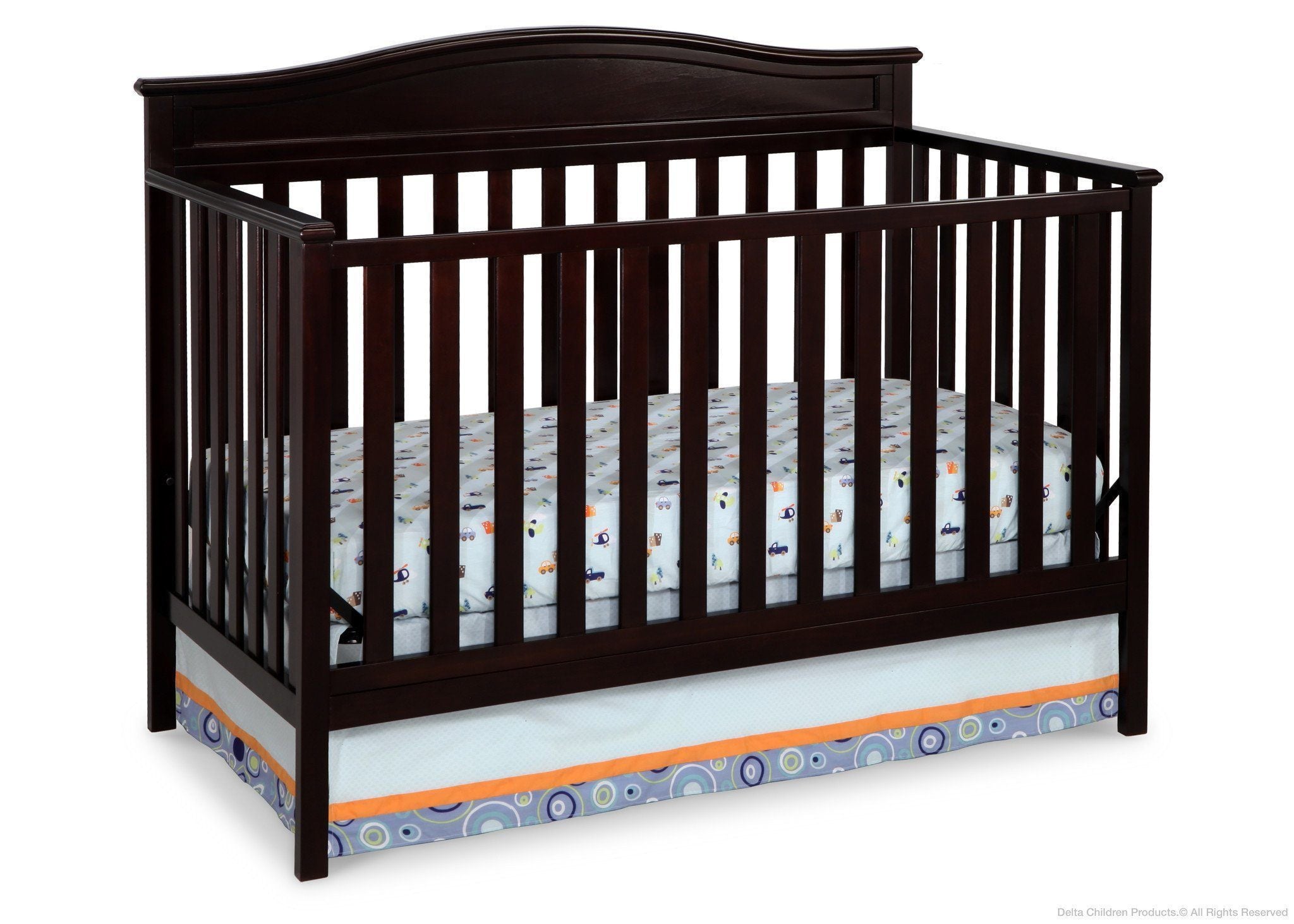 Larkin 4-in-1 Convertible Baby Crib - Toddler Bed, Daybed & Full-Size Bed - Safe & Stylish Nursery Furniture for Newborns to Teens - Perfect for Bedrooms, Daycare & Guest Rooms