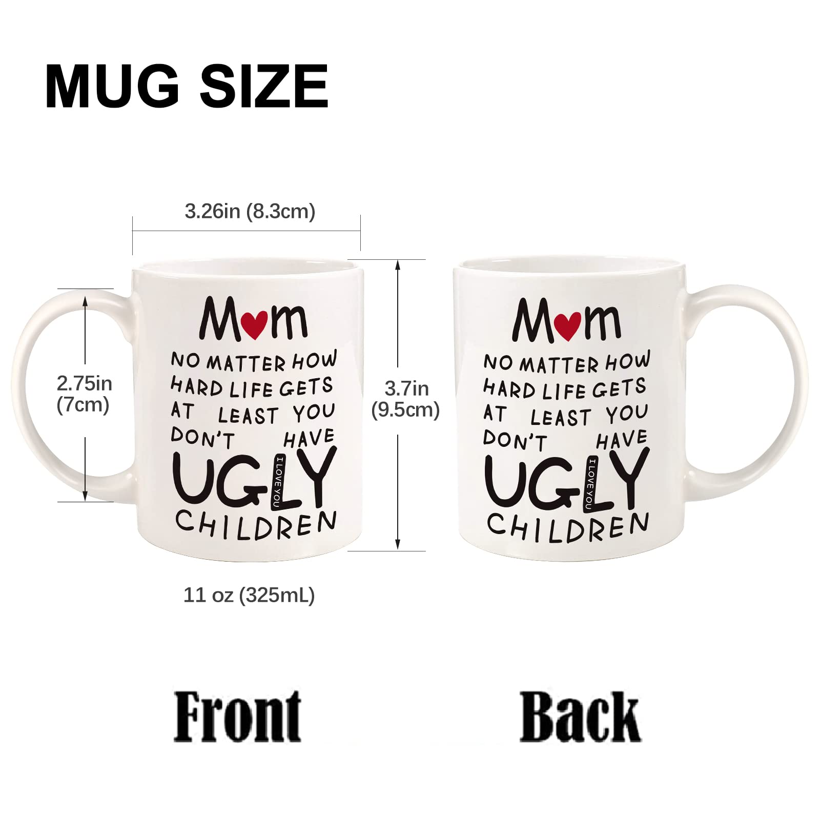 11oz Funny Coffee Mug - Unique Mother's Day Gift for Mom, Wife, Women