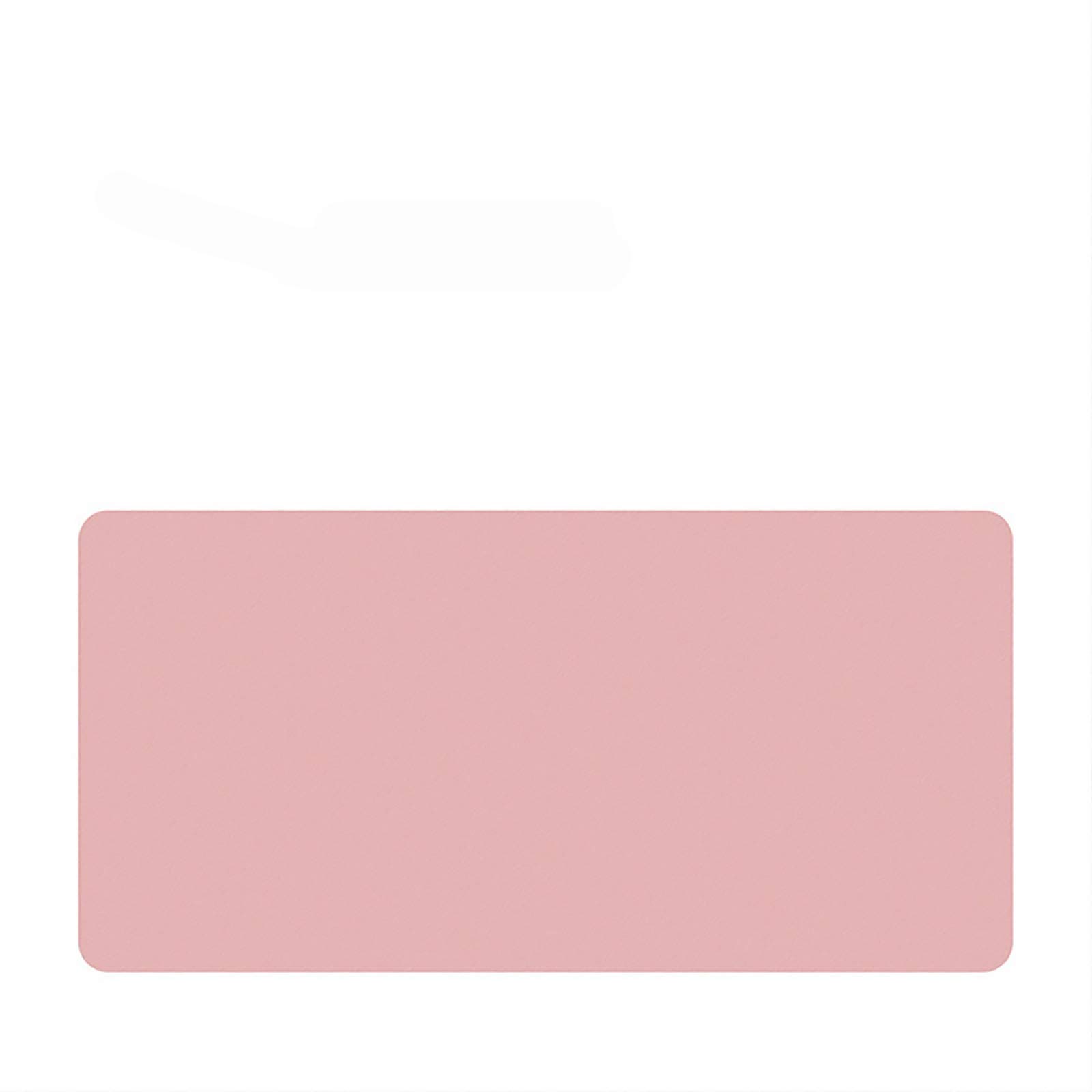 Premium PU Leather & Velvet Fabric Desk Mat - Waterproof, Anti-Slip Office Desk Blotter & Mouse Pad (800x400x2mm, Pink) - Perfect for Home Office, Gaming Setup & Workspace Organization