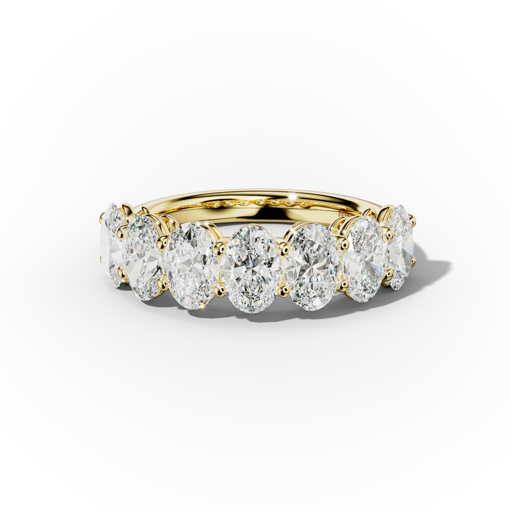 3.0 Carat Oval Diamond Anniversary Band for Women - 14K White Gold Wedding Ring - Perfect for Anniversary, Engagement & Special Occasions