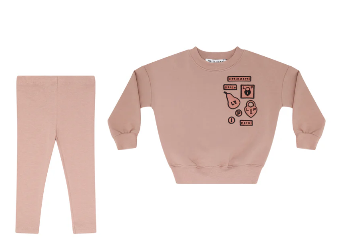 Little Parni Girls' Sweatshirt & Leggings Set - Soft Cotton Comfort Outfit for Baby & Toddler (12M-3Y) | Playtime, Daycare & Casual Wear