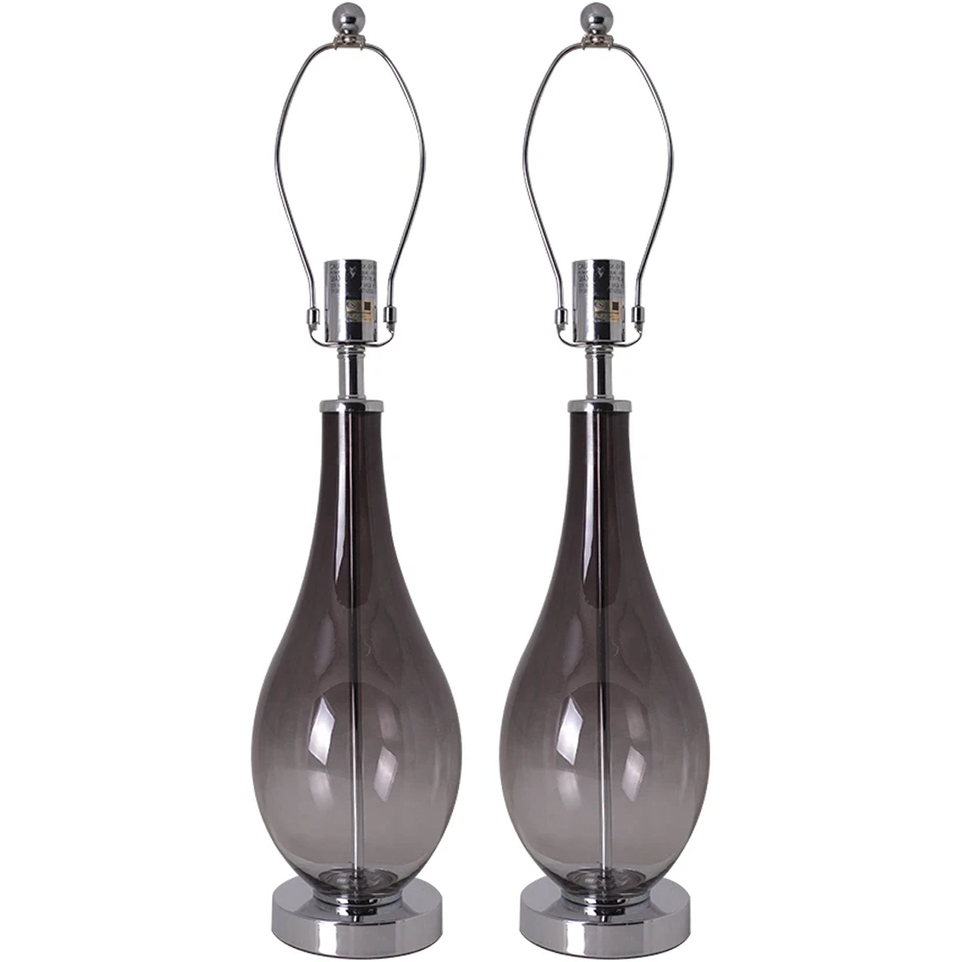 Tulip Ombre Droplet Glass Table Lamp Set of 2 - 28 Inch Modern Home Decor for Living Room, Bedroom & Office Lighting