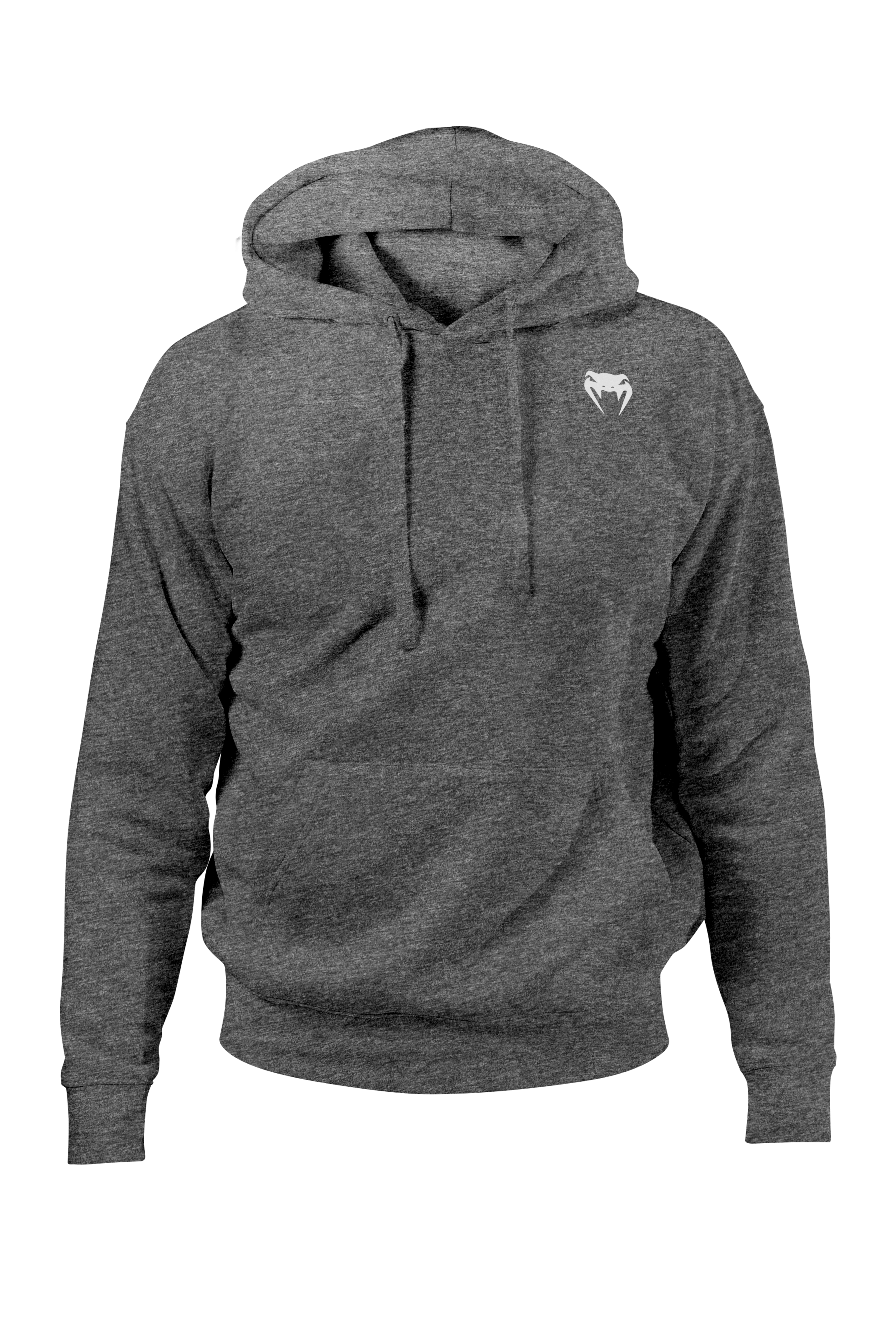Venum Lineup Pullover Hoodie - Heather Grey/White - Men's Athletic Hooded Sweatshirt for Gym, Training & Casual Wear