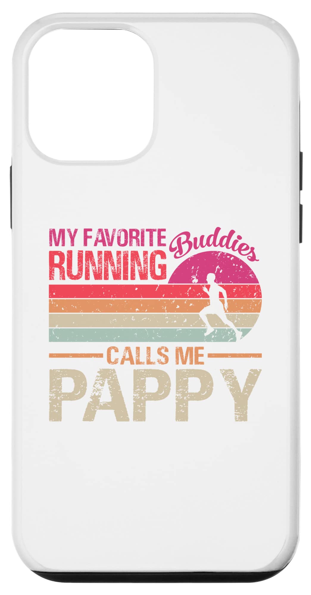 iPhone 12 Mini Case - Vintage 'My Favorite Running Buddies Call Me Pappy' Design | Durable Protective Cover for Running, Workouts & Everyday Use