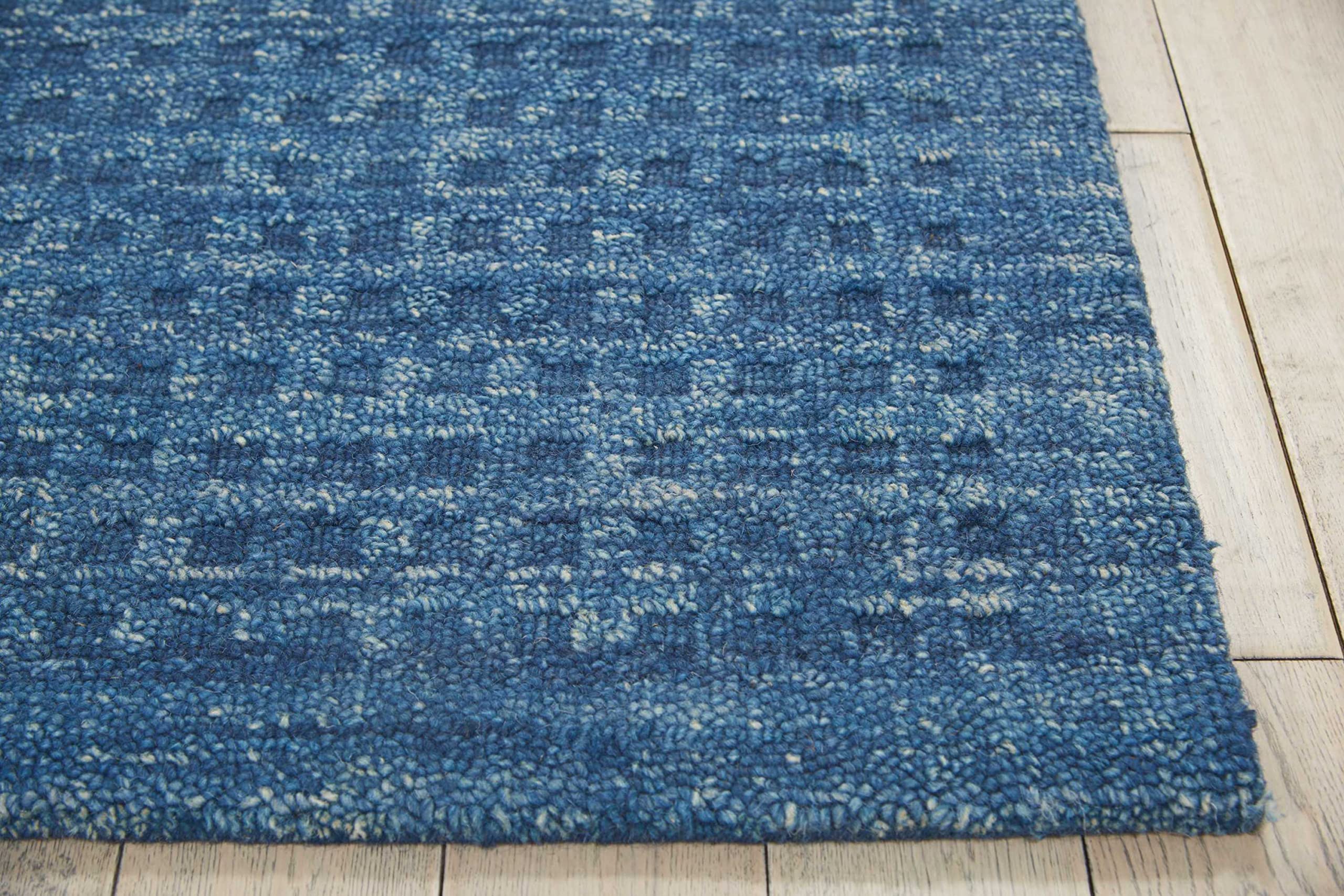 Nourison Perris Solid Navy 8' x 10'6
