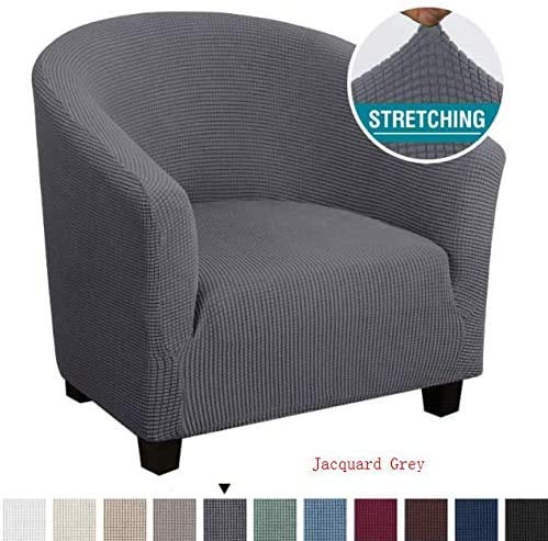 BADASS SHARKS Stretchable Chair Slipcover - Elastic Bottom Jacquard Spandex Sofa Cover, Super Soft Furniture Protector for Living Room, Dining Room & Office Use