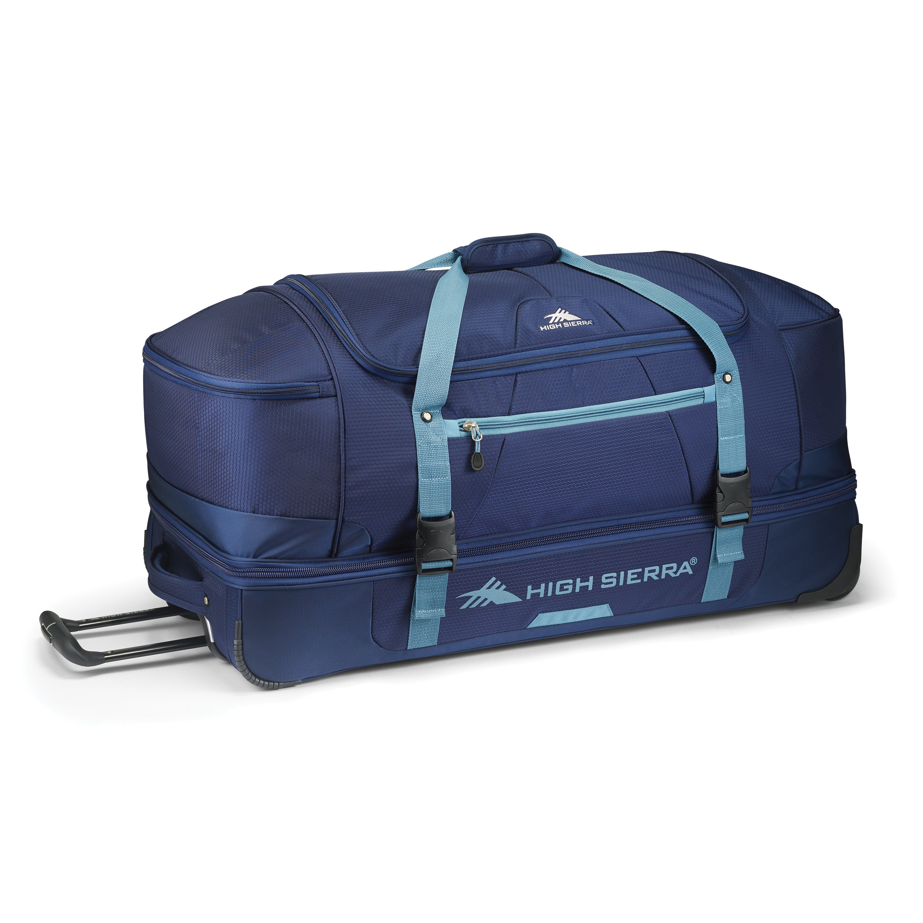 High Sierra 34-Inch Drop Bottom Duffle Bag - Waterproof Travel Duffel with Multiple Pockets for Gym, Camping & Weekend Trips