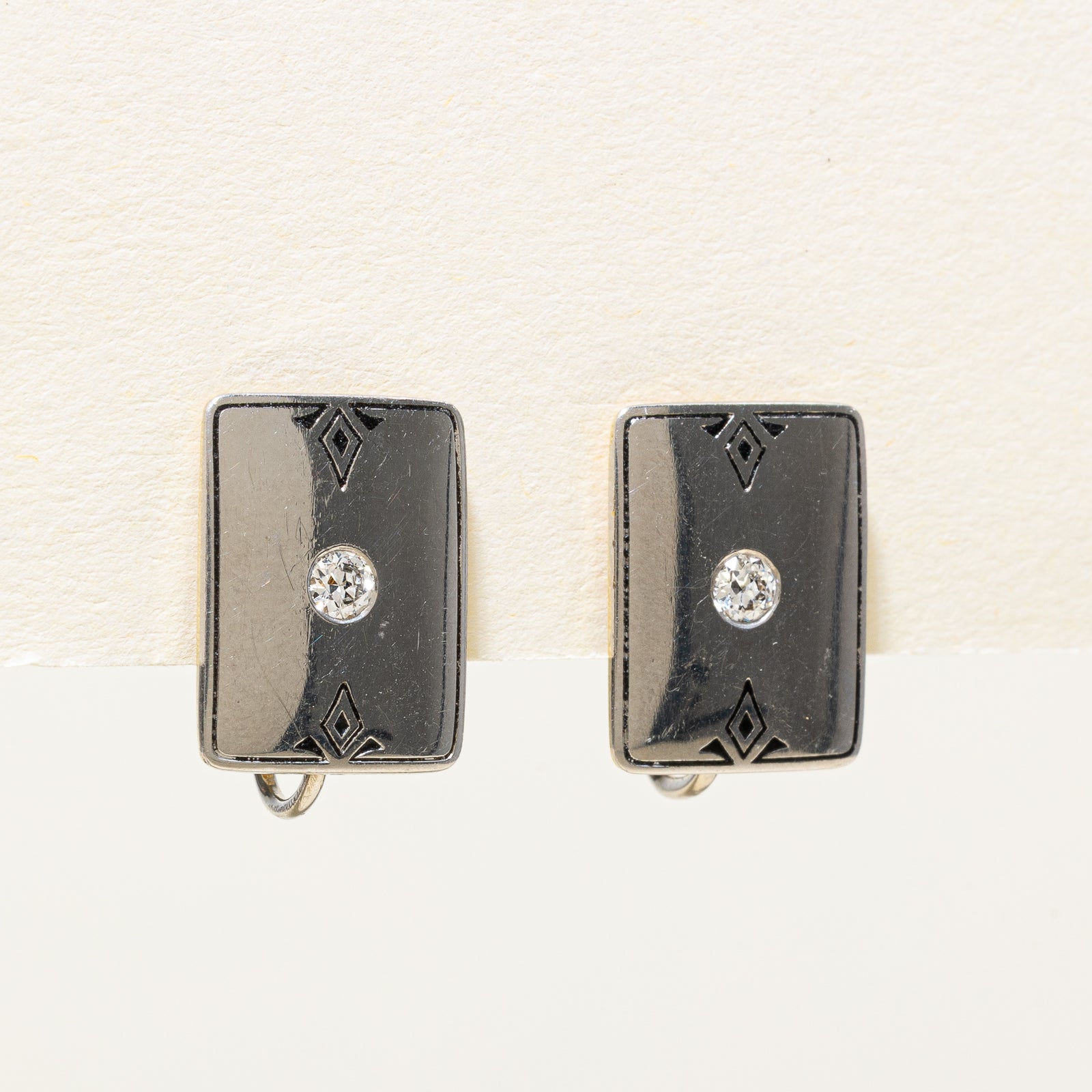 Diamond Clip-On Earrings for Women | 0.14ctw Genuine Birks Style | Perfect for Weddings, Parties & Special Occasions