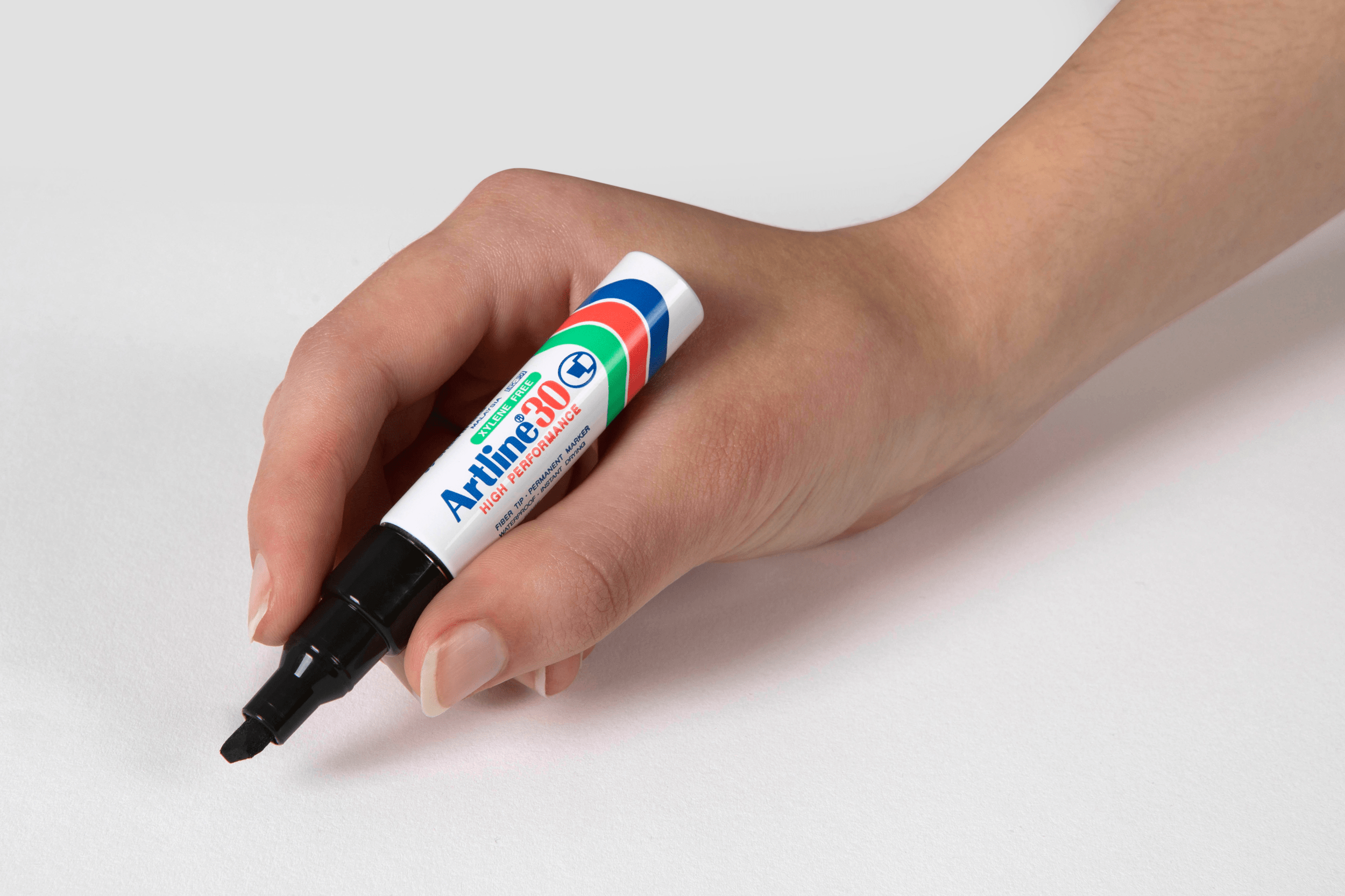 Artline 30 Permanent Marker - Chisel Tip Black (12-Pack) - Ideal for Office, School, Art Projects & Labeling