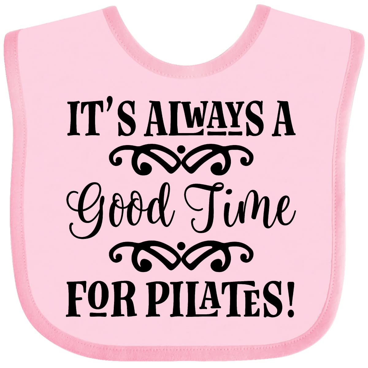 Inktastic Exercise Fitness Pilates Gift Baby Bib - Cute & Comfortable for Yoga, Gym & Workout - Perfect for Infants & Toddlers