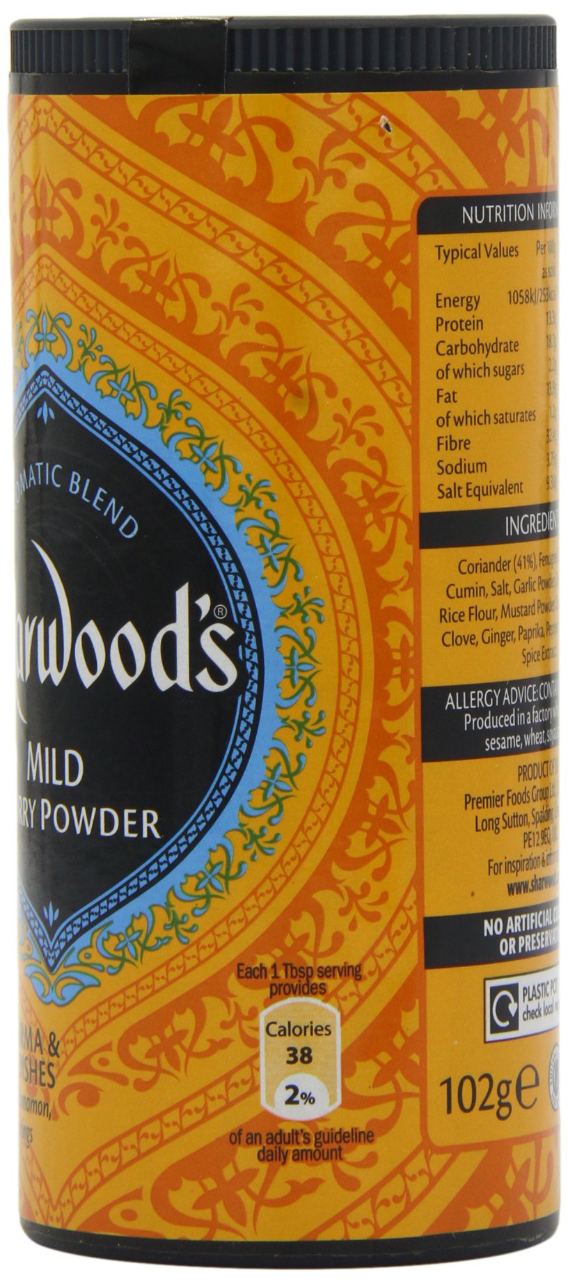 Sharwoods Mild Curry Powder 102g (Pack of 6) | Authentic Indian Spice Blend for Cooking, Seasoning & Marinades | Perfect for Curries, Soups, Rice & Meat Dishes