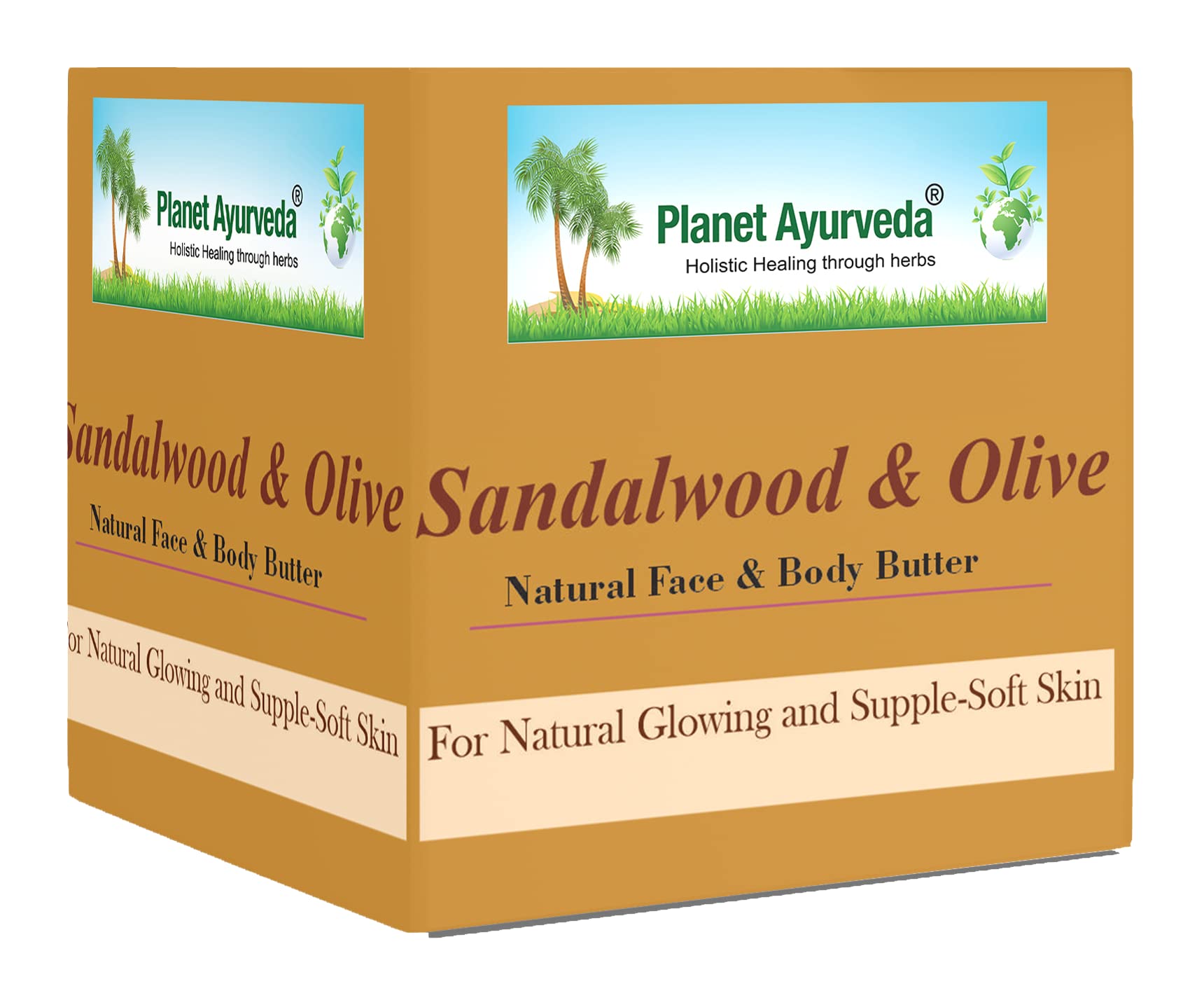 Planet Ayurveda Sandalwood & Olive Natural Face and Body Cream - Organic Moisturizer for Dry Skin, Anti-Aging & Hydration | Perfect for Daily Skincare Routine & Spa Treatments