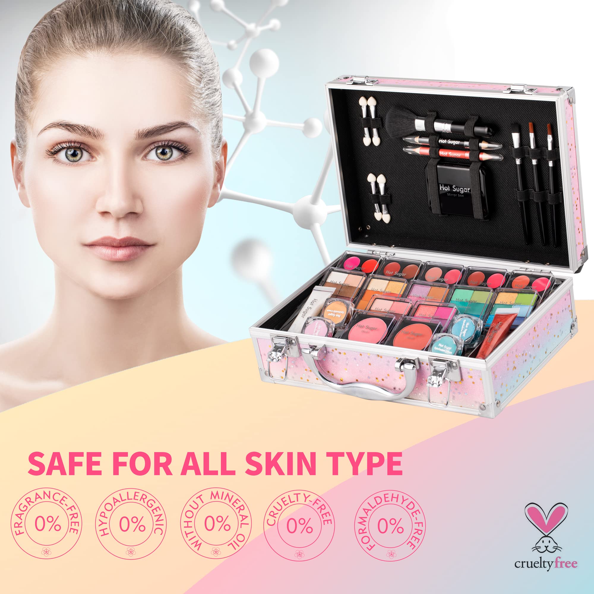 Teen Girls Makeup Kit - Eyeshadow, Lip Gloss & Blush Set for Beginners | Party & School Looks