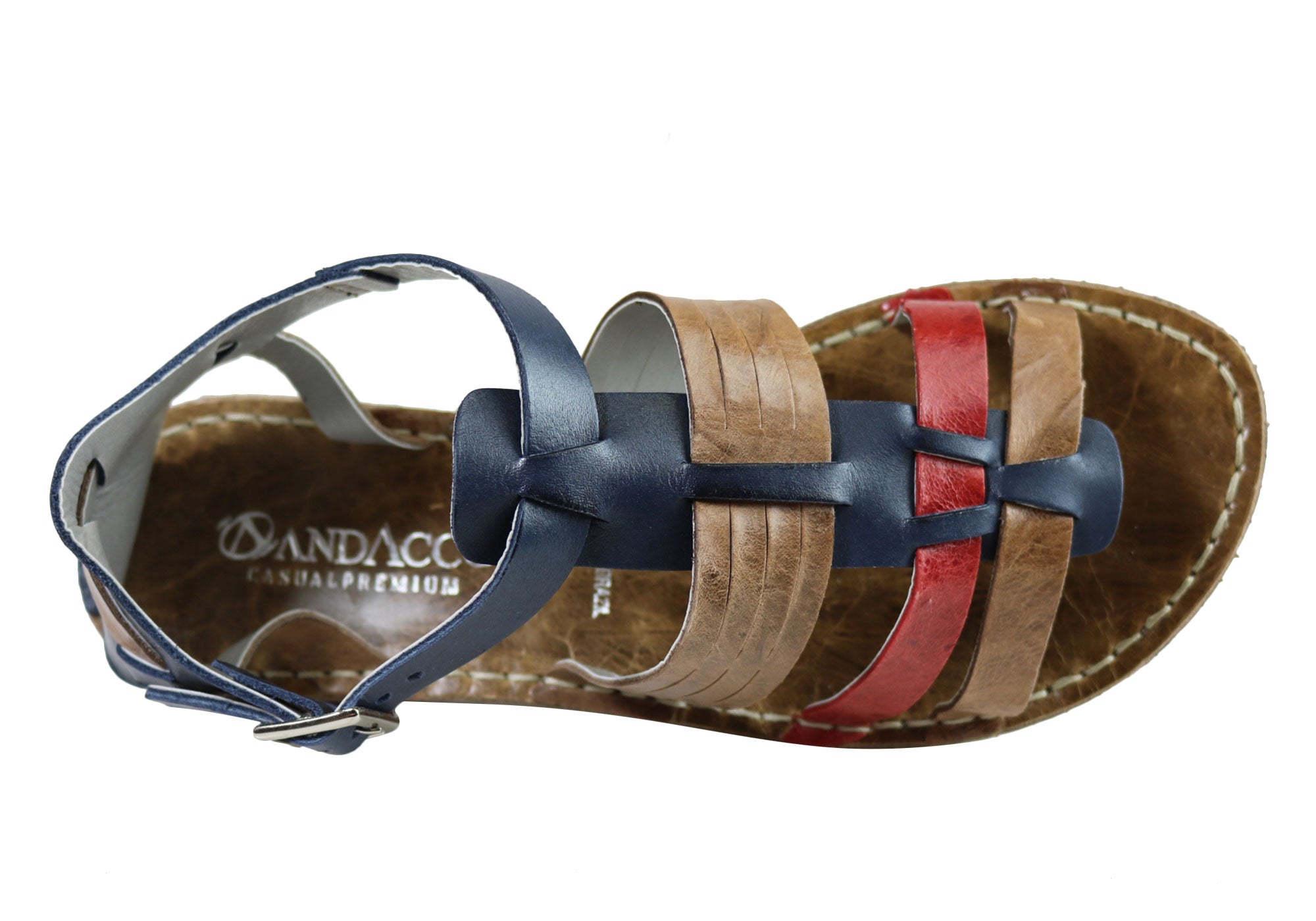 Andacco Augustine Women's Comfort Flat Leather Sandals - Handmade in Brazil - Perfect for Summer, Beach & Casual Outings