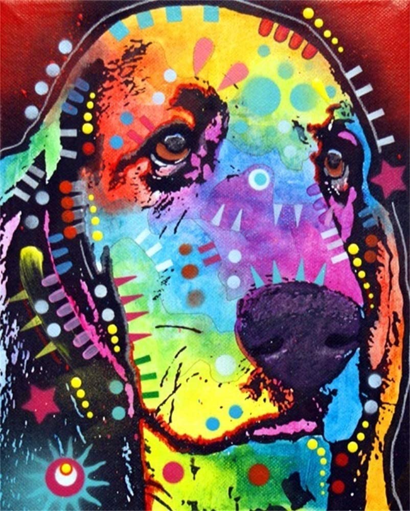 5D Diamond Painting Kit for Adults - DIY Dog Portrait Art, Colorful Diamond Dot Art for Home Wall Decor (12x16 Inch) | Perfect for Relaxation, Stress Relief & Creative Gift Giving