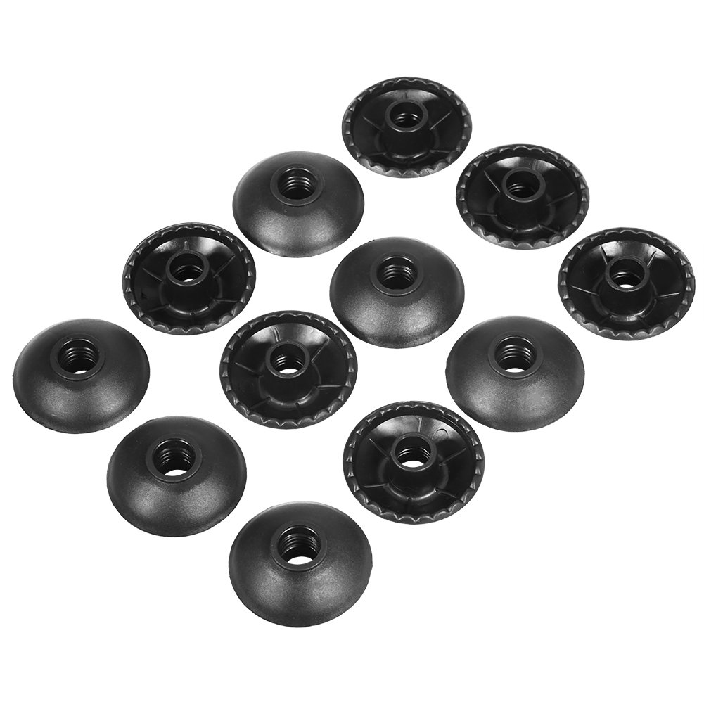 12Pcs Black Trekking Pole Baskets - Round Snow & Mud Replacement Accessories for Hiking Walking Sticks - Perfect for Winter Skiing, Mountain Trekking & Outdoor Adventures
