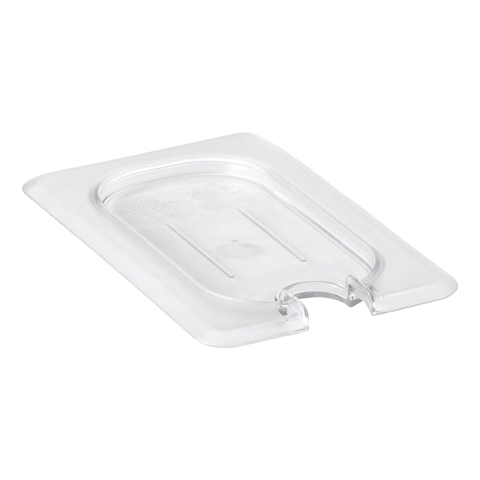 Cambro 90CWCN135 Camwear Clear 1/9 Size Flat Notched Lid - Perfect for Food Storage, Catering, and Commercial Kitchen Organization