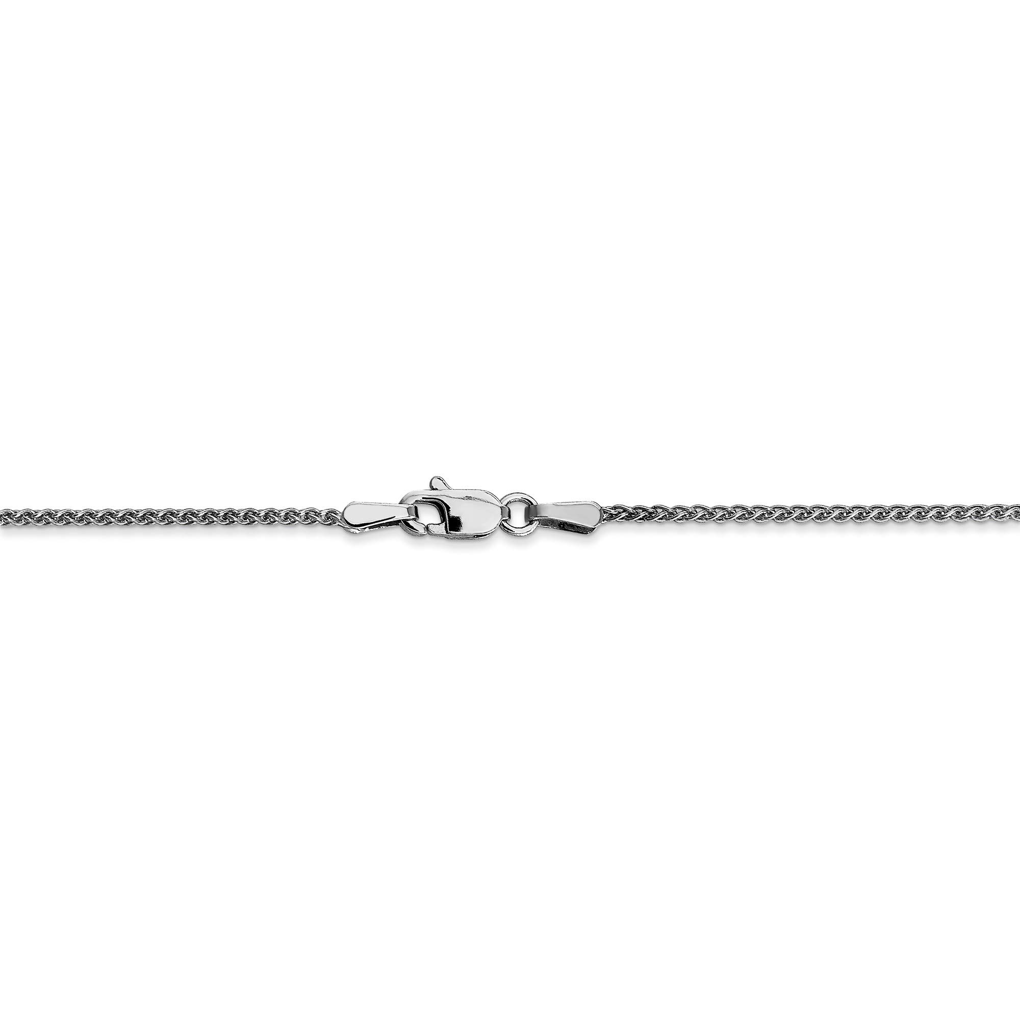 10K White Gold 1.25mm Solid Polished Spiga Chain Necklace - 20 Inch Length - Durable & Elegant Jewelry for Women & Men - Perfect for Everyday Wear, Gifts & Special Occasions
