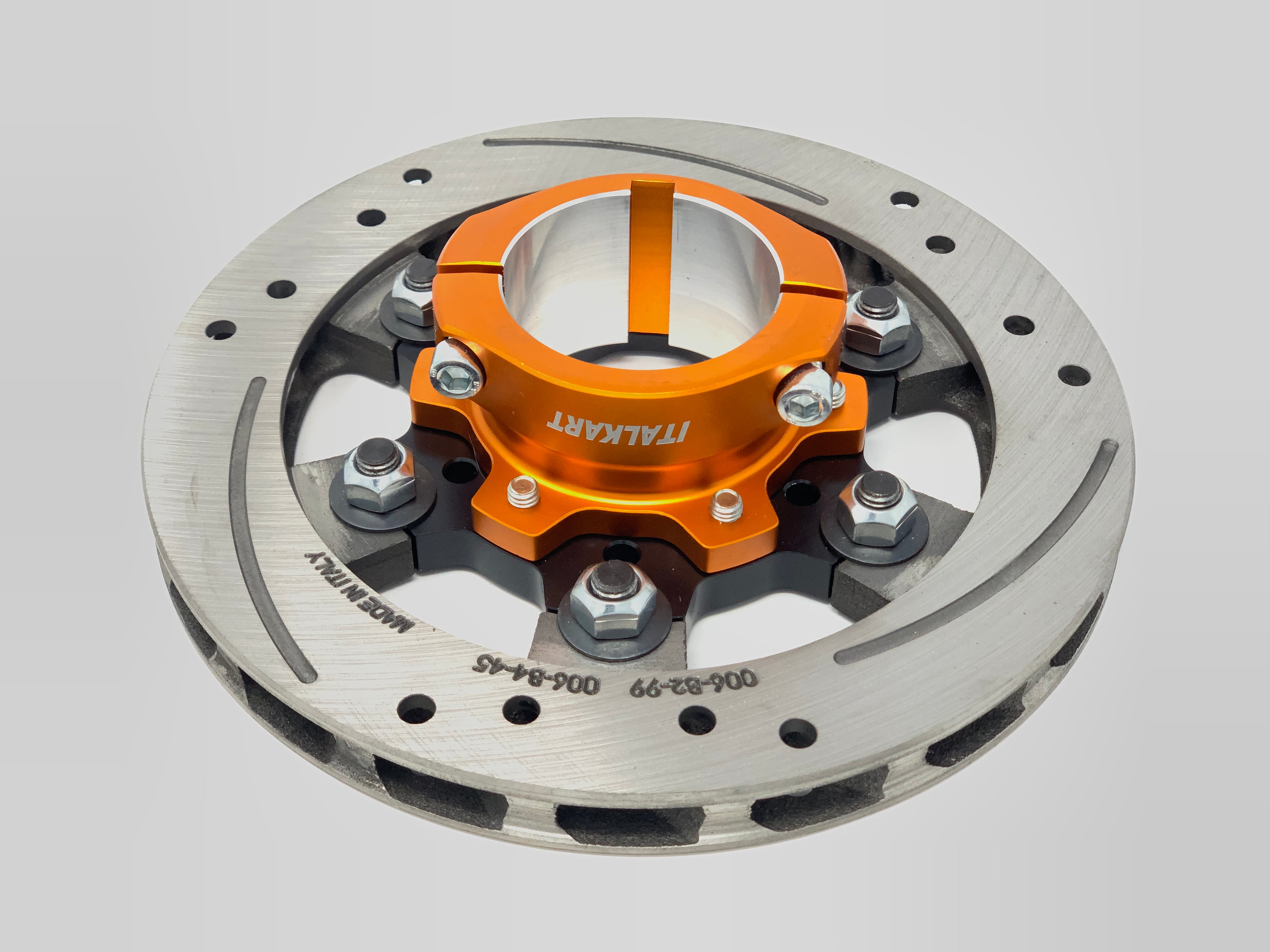 Italkart 50mm 6 Point Floating Rotor Assembly - 186x16mm Thick Brake Rotor for High-Performance Vehicles - Perfect for Track Racing & Street Driving