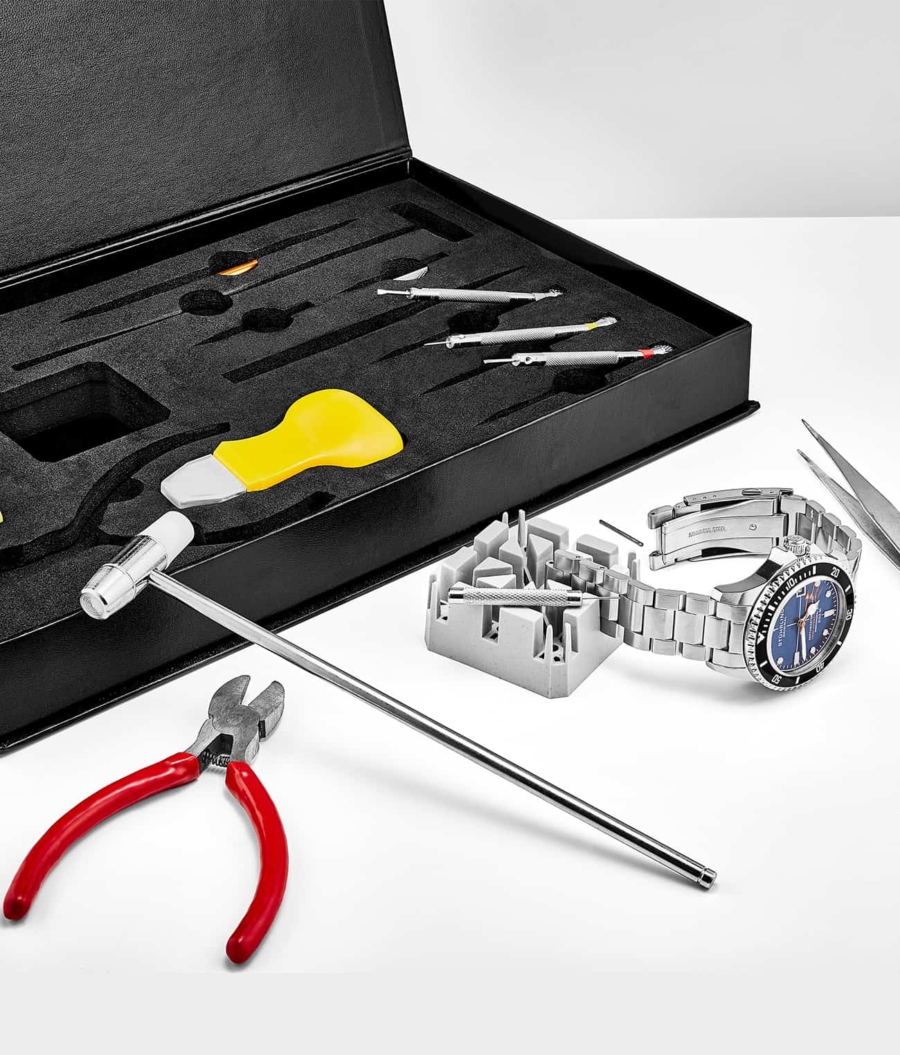 Depthmaster 883.01 & Sion 1001.02 Professional Watch Repair Kit with Signature Pen - Complete Watchmaker Tools for Watch Battery Replacement, Band Adjustment & Maintenance
