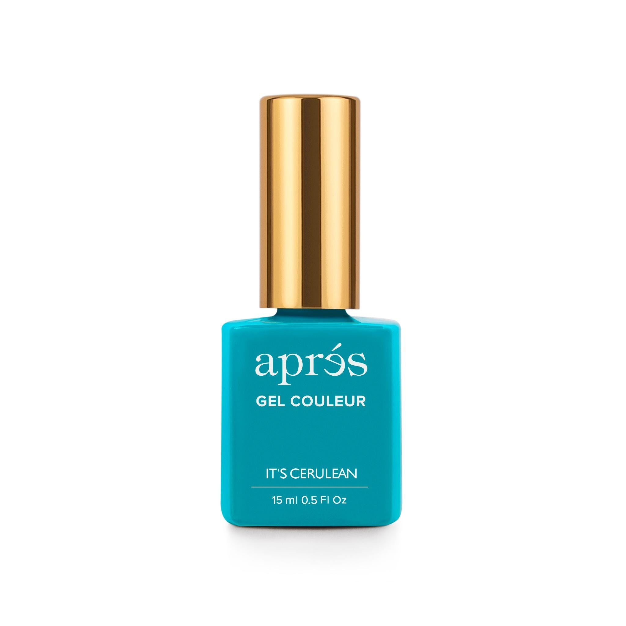 Apres Gel Polish - Cerulean Blue Nail Color for Professional & DIY Manicures - Long-Lasting & High Gloss Finish - Perfect for Salons, Home Use & Special Occasions