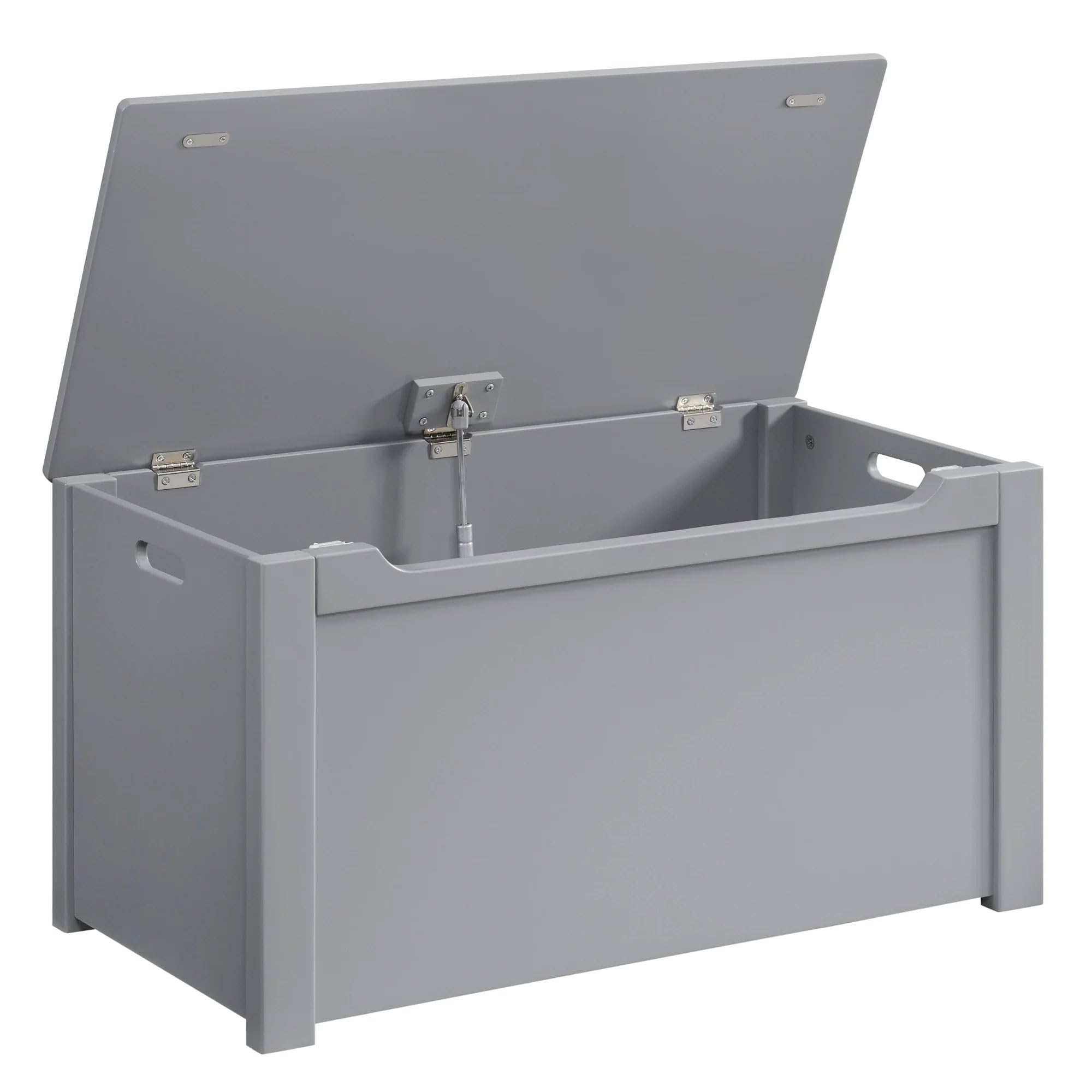**Wooden Toy Storage Box - Large Gray Organizer Bin for Kids Toys, Living Room, Playroom & Bedroom - Perfect for Home Organization & Child's Play Area**