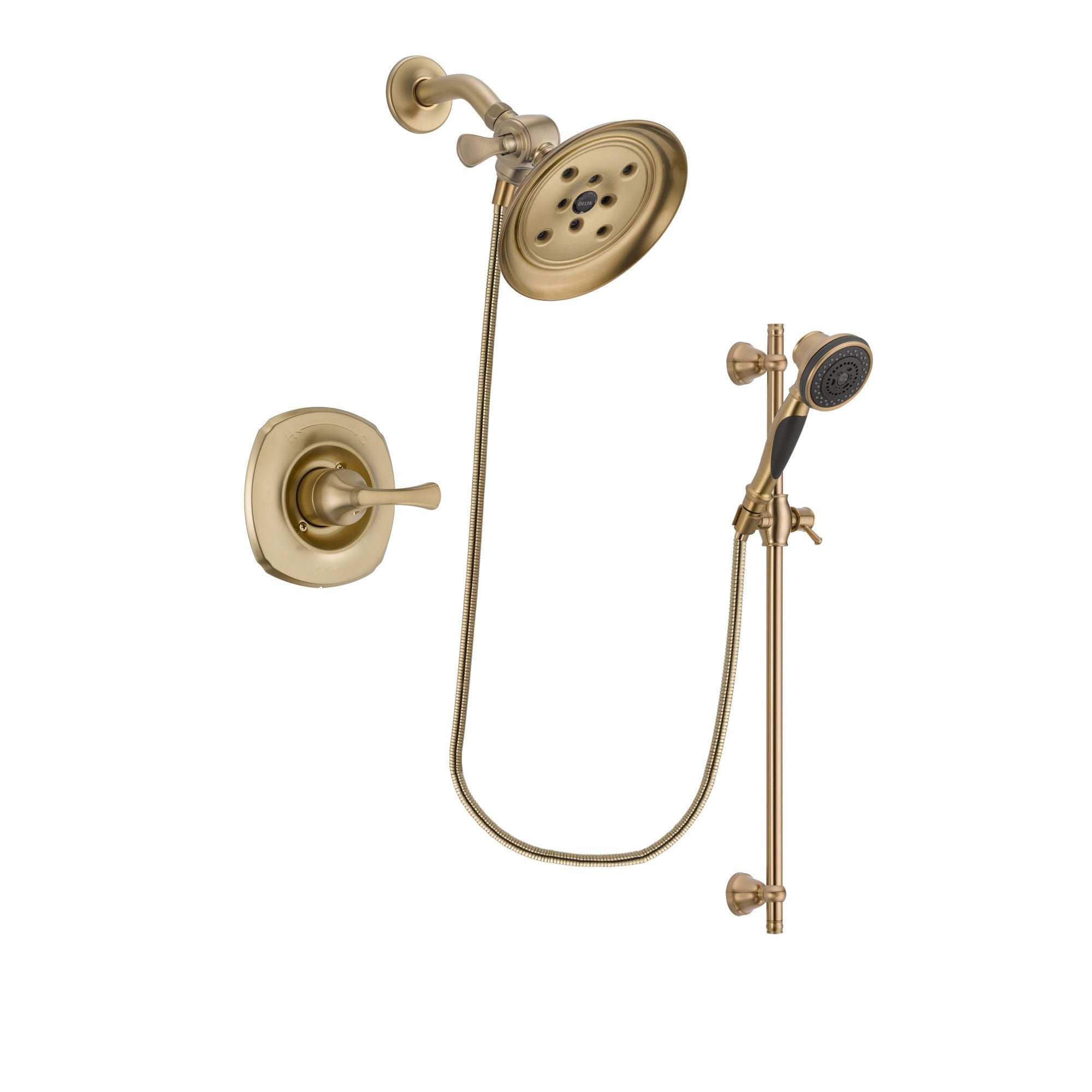 Delta Addison Champagne Bronze Shower Faucet System with Hand Shower DSP3590V - Luxury Bathroom Fixture for Modern Homes, Spa-Like Shower Experience