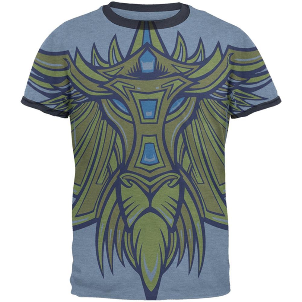 Leo King of The Lions Men's Ringer T-Shirt - Vintage Graphic Tee for Casual Wear, Street Style & Lion Lovers - Perfect for Concerts, Outings & Gifts