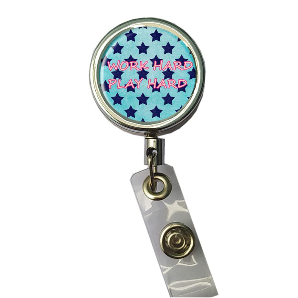 BlackKey Personalized Retractable ID Card Badge Holder with Lanyard & Belt Clip - 19 Inch - Custom Name Badge Reel for Work, School, Events & Security Access