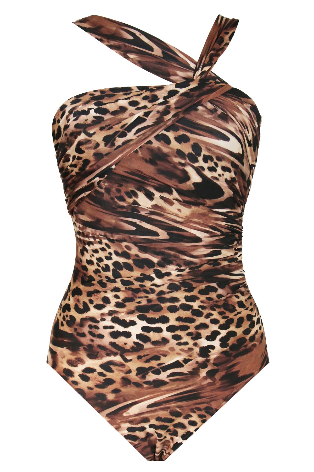 Miraclesuit Women's One Piece Swimsuit with Underwire Bra - Rock Solid Europa Asymmetrical Design for Support & Comfort | Perfect for Beach Vacations, Pool Parties & Water Aerobics