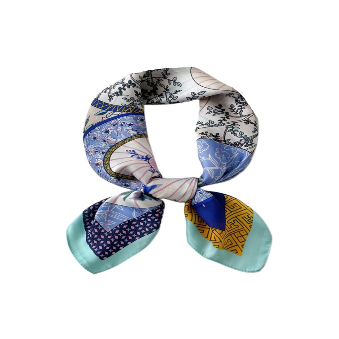Premium Silk Satin Scarf for Women & Men - Fashionable Square Head Scarf, Bandana & Sleep Head Wrap (7070025) - Perfect for Everyday Wear, Yoga, Travel & Hair Protection