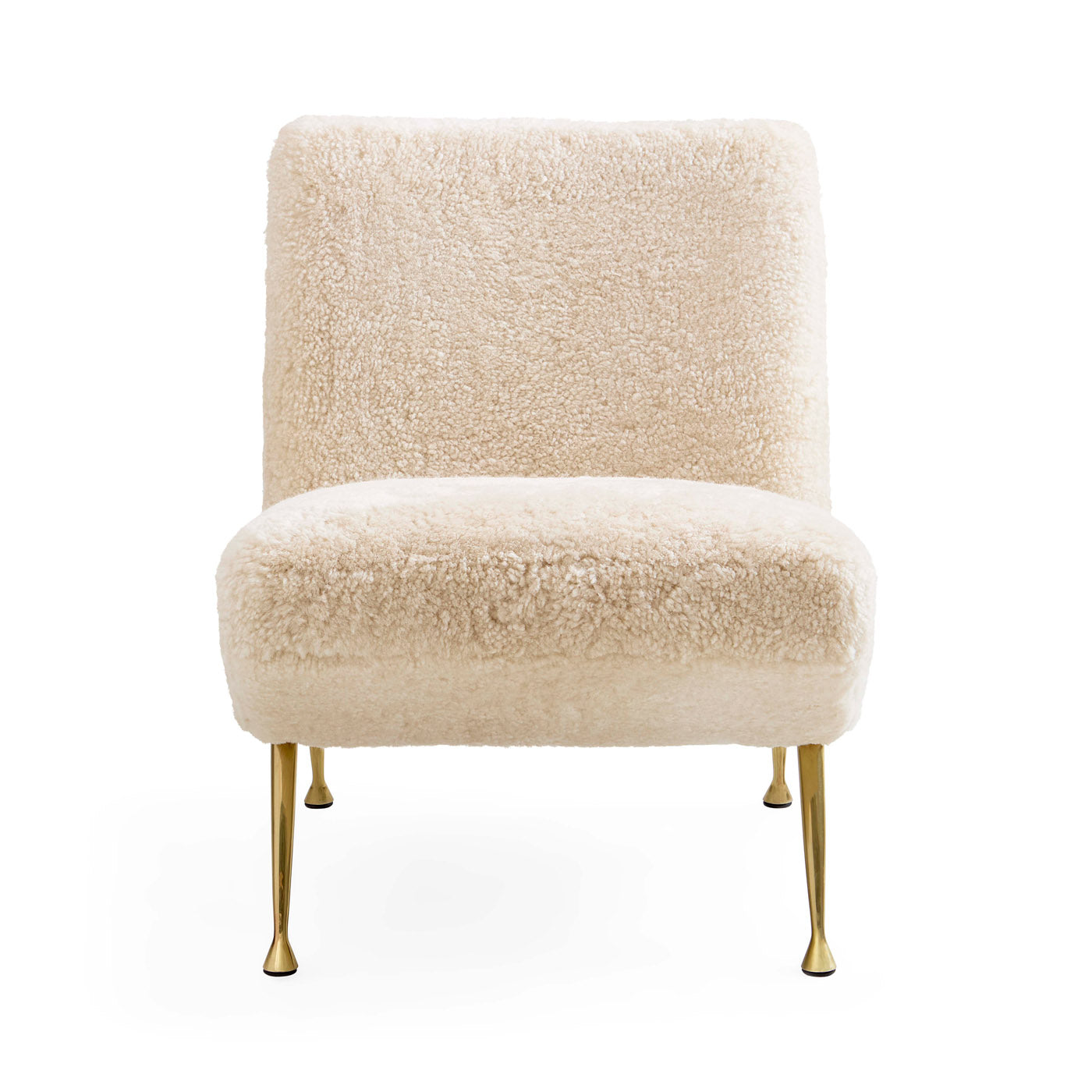 Gainsbourg Slipper Chair - Mid-Century Modern Accent Chair for Living Room, Bedroom & Office - Comfortable Upholstered Lounge Chair with Wooden Legs