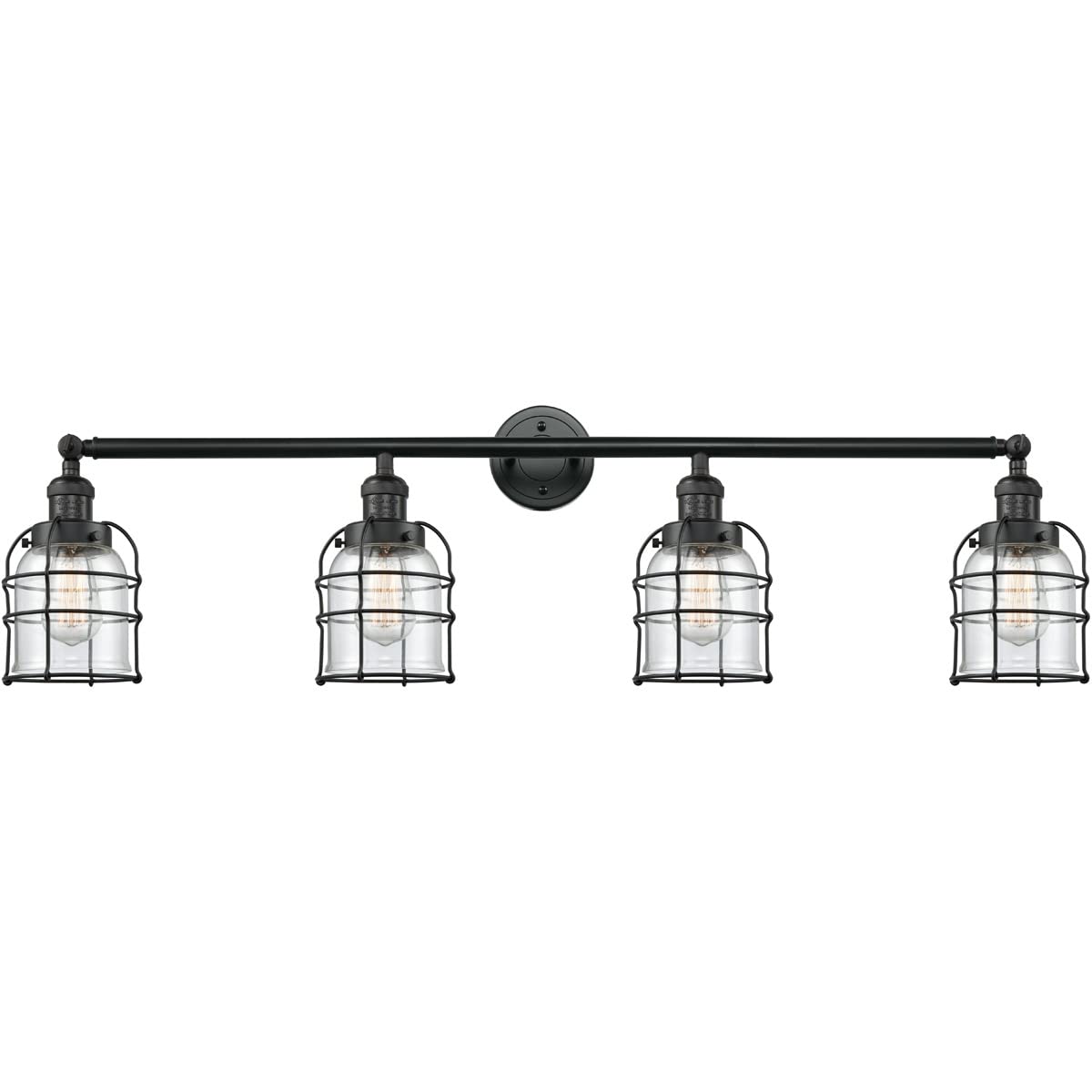 Franklin Restoration Collection 215-BK-G52-CE-LED Modern LED Bathroom Vanity with Mirror - Black Finish for Contemporary Home Decor (Bathroom Lighting & Storage Solution)