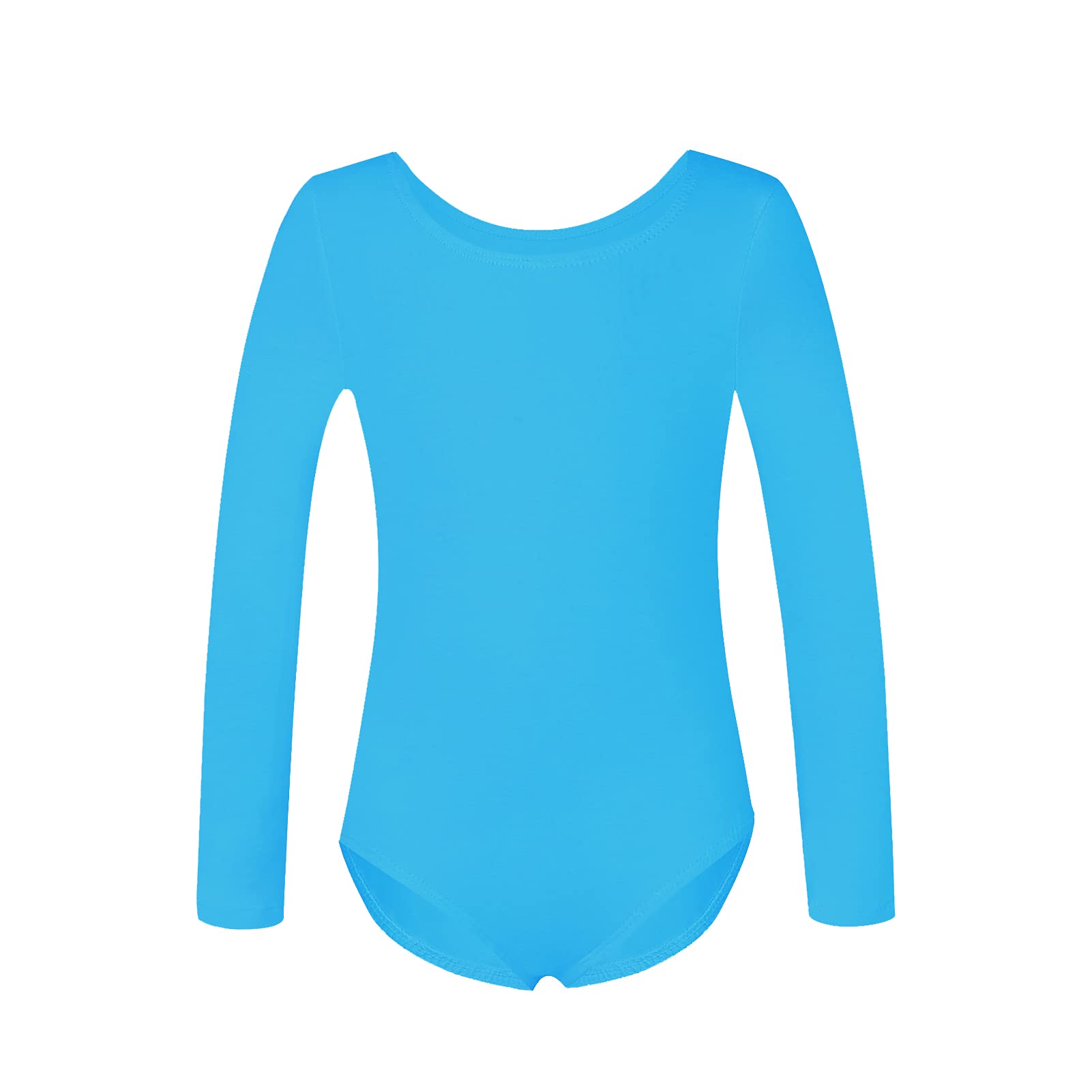 Girls Long Sleeve Dance Leotards - Stretchy Basic Gymnastics Leotard for Kids - Perfect for Ballet, Gymnastics & Dance Classes