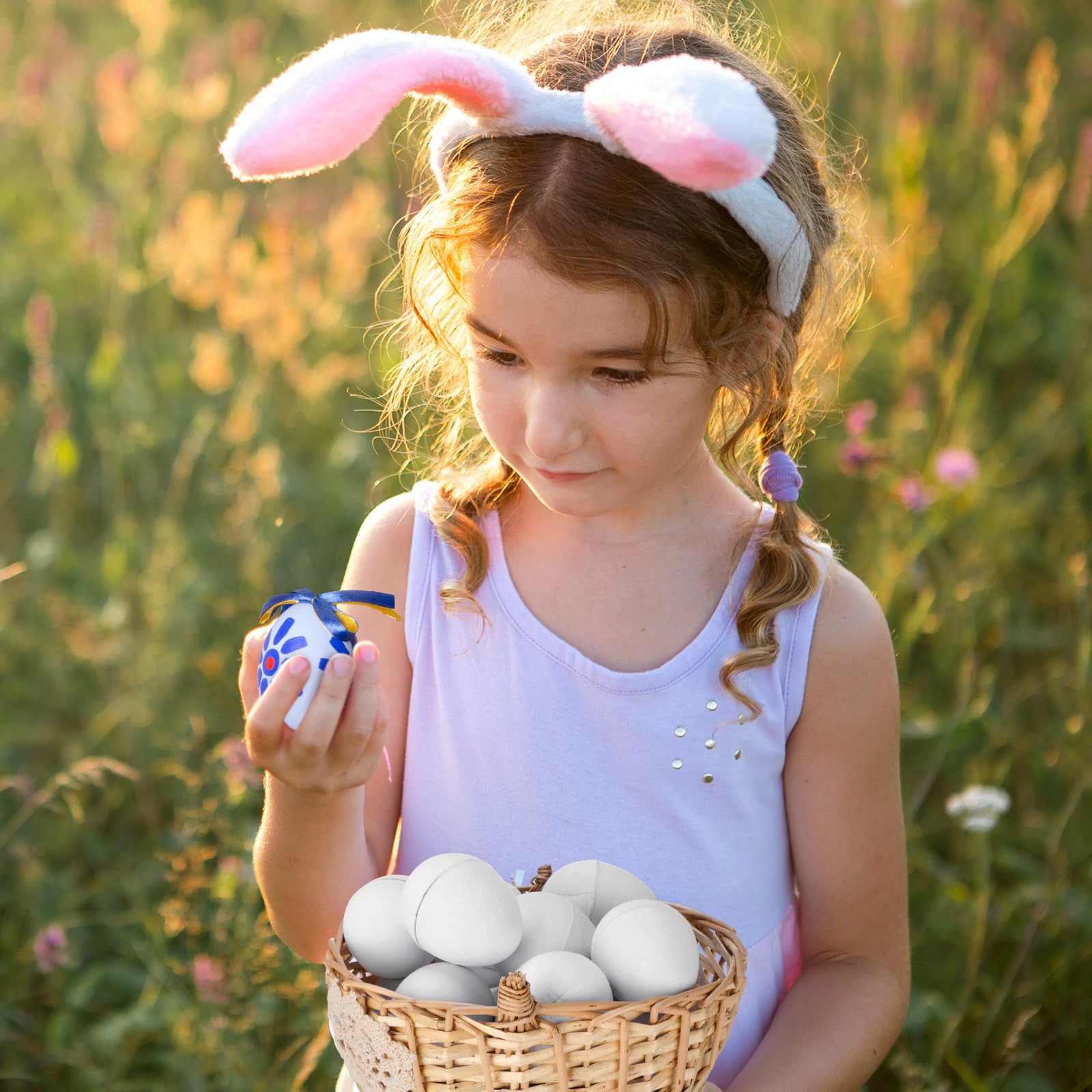Motionchic 100 Pcs DIY Easter Paper Mache Eggs - Unfinished Blank Craft Eggs for Painting & Decorating - Perfect for Easter Party Favors, Gift Basket Fillers, and Holiday Crafts - Great for Classroom Activities, Home Decor, and Seasonal DIY Projects
