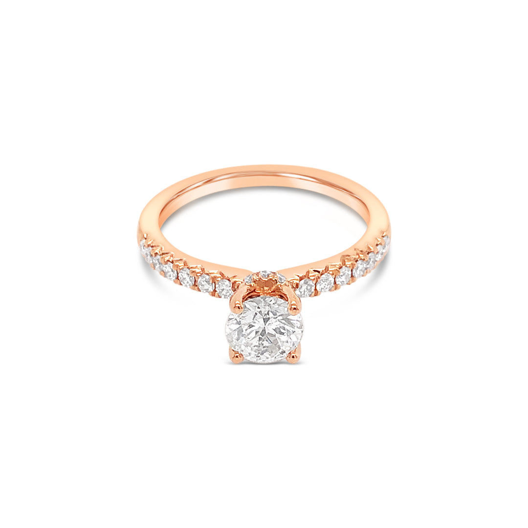 Elegant Hidden Halo Ruby and Diamond Eternity Engagement Ring for Women - Perfect for Proposals, Anniversaries & Romantic Occasions