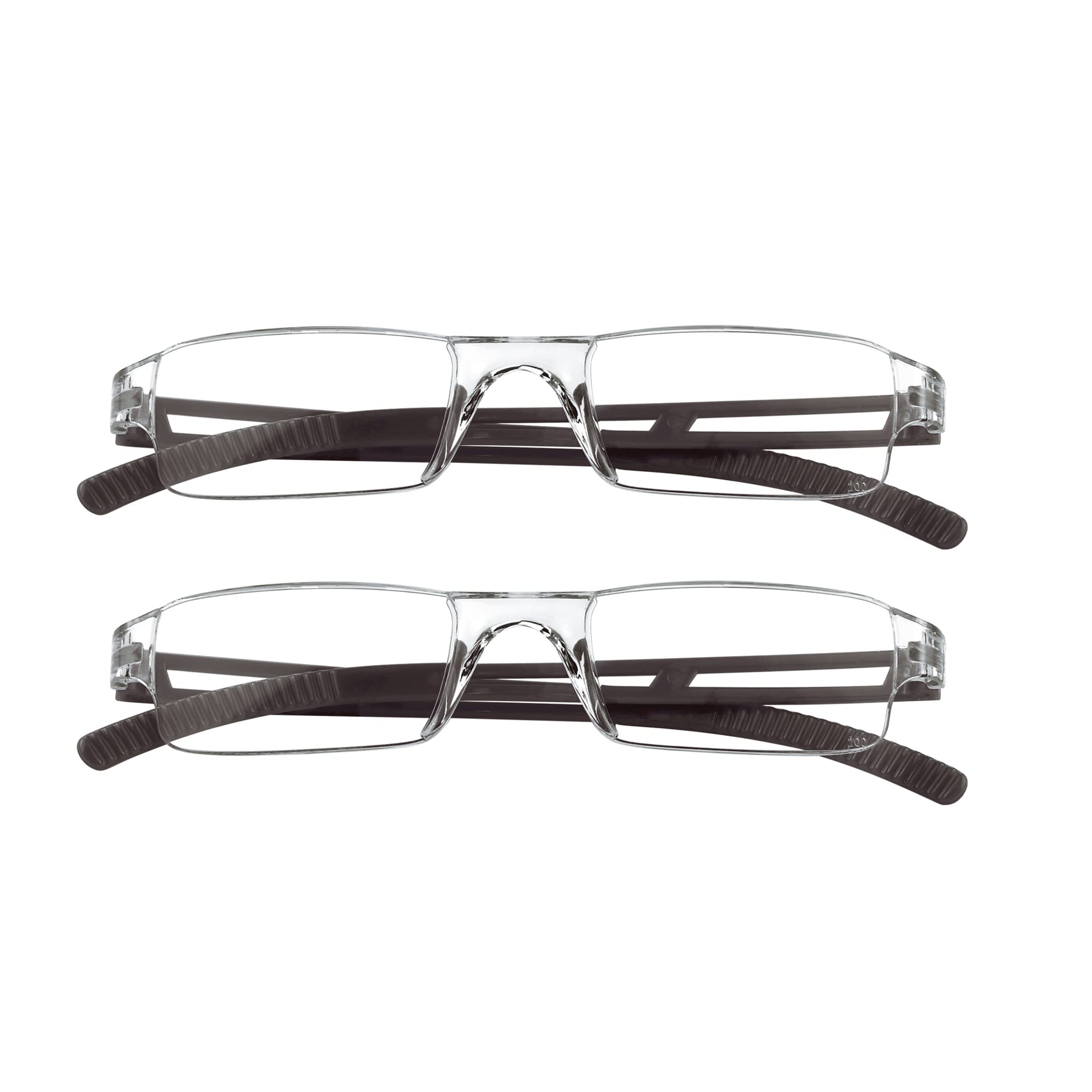 LifeArt 2/4 Pairs Blue Light Blocking Reading Glasses for Men & Women - Anti Eye Strain Computer Glasses with Rectangle Frame for Office Work, Gaming & Screen Time