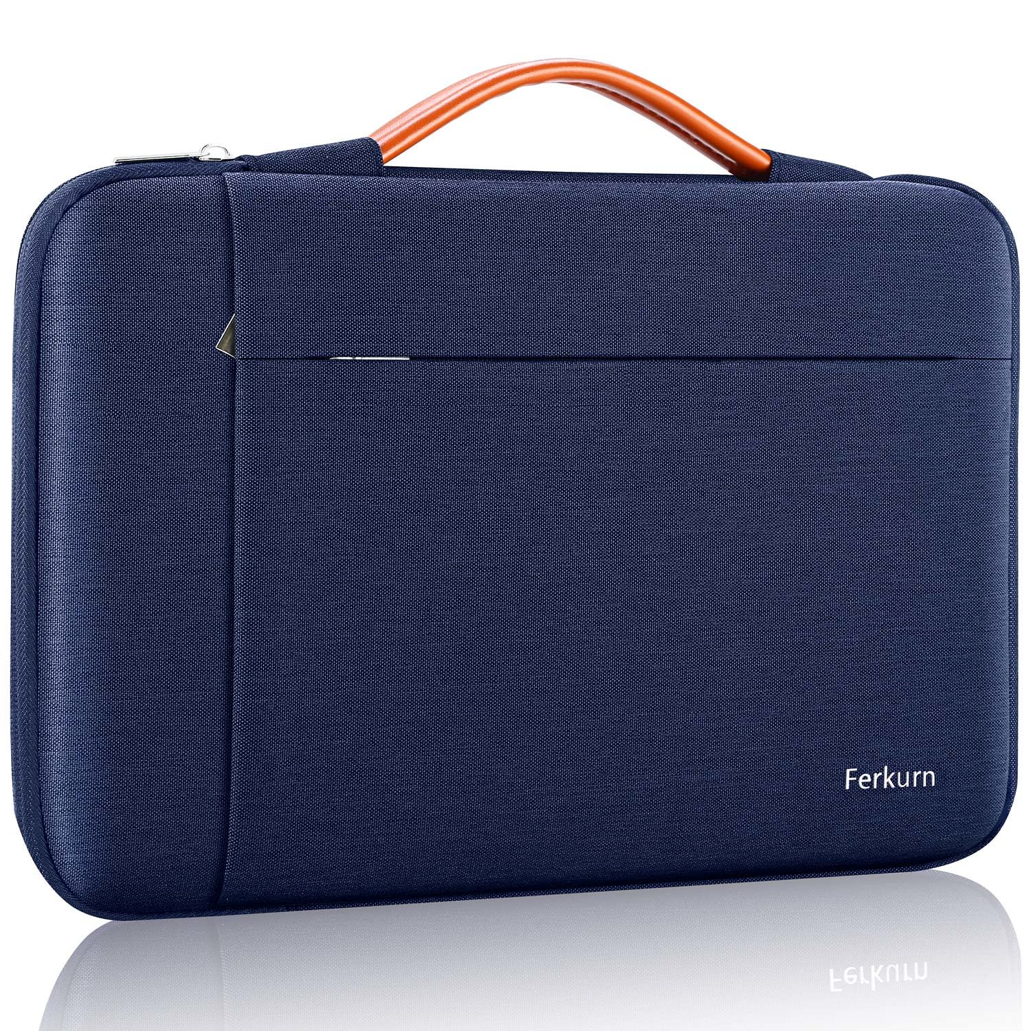 Ferkurn 11.6寸防水笔记本电脑保护套，兼容MacBook Air/Pro、iPad、Surface Pro、Acer、HP、Dell、ASUS、Lenovo，男女通用蓝色笔记本包，适合办公、学习、旅行使用