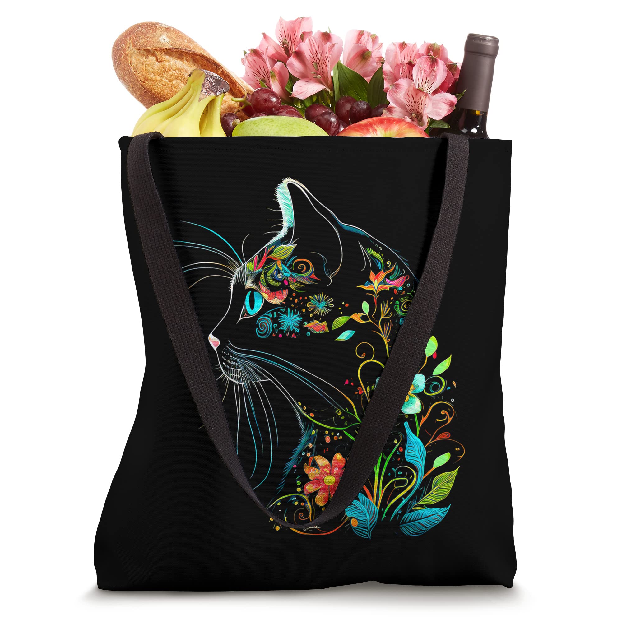 JCombs: Magical Cat Tote Bag - Stylish & Durable Canvas Shoulder Bag for Women | Perfect for Shopping, Beach, Work & Travel