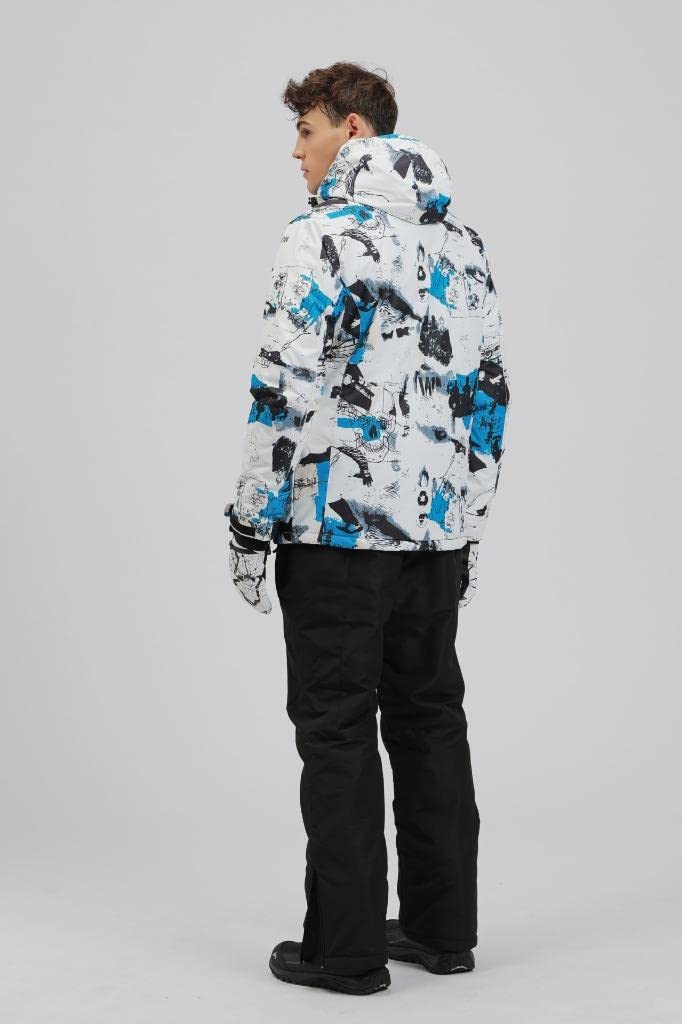 Men's Windproof Waterproof Snowsuit Set - Winter Ski Jacket & Pants for Snowboarding, Skiing & Cold Weather Outdoor Activities | Perfect for Snow Sports & Mountain Adventures