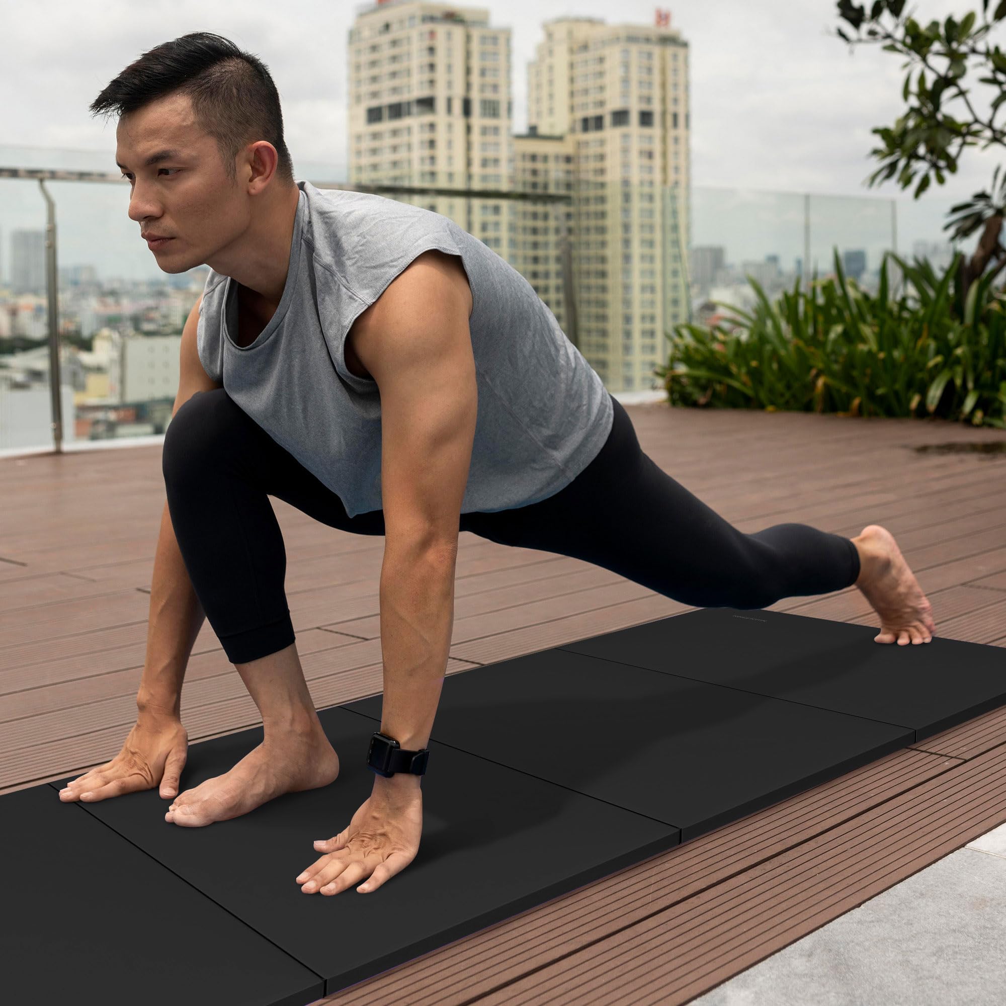 BalanceFrom Foldable Gymnastics Mat - 4'x8'x2