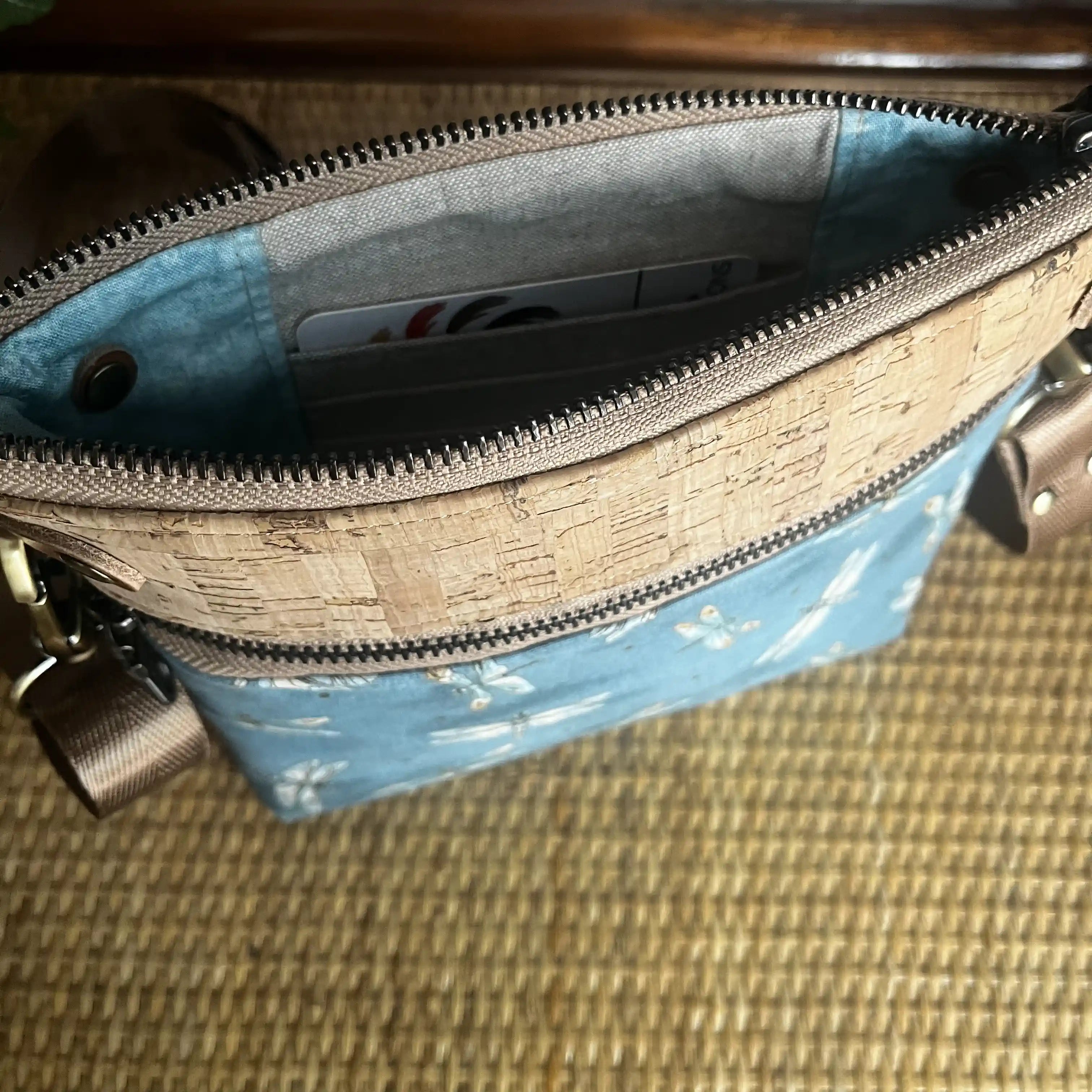 Izzy's Mom Cross Body Bag (Medium) - Dragonflies & Brushed Antique Design | Perfect for Everyday Use, Travel, and Casual Outings