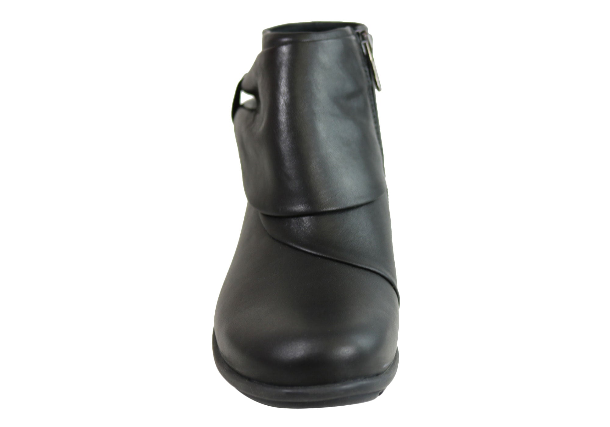 Flex & Go Women's Comfortable Leather Ankle Boots - Made in Portugal - Perfect for Work, Travel & Everyday Wear
