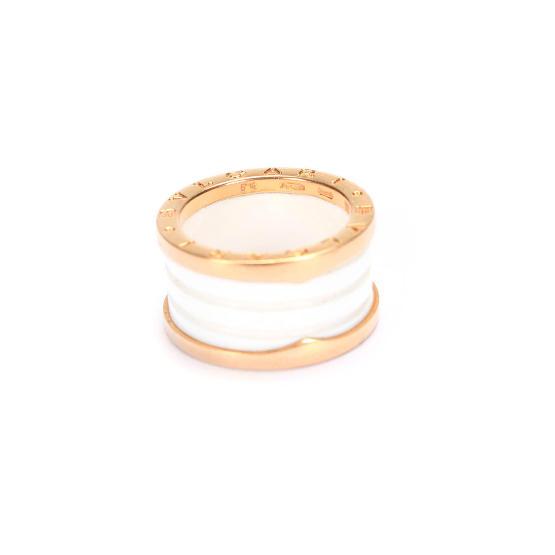 18K Gold B.Zero1 Ceramic Band Ring for Women - Luxury Fashion Jewelry for Everyday Wear & Special Occasions