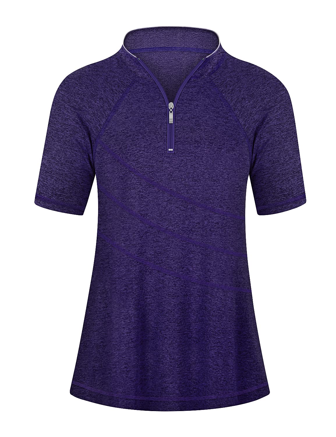 Cucuchy Women's V-Neck Golf Polo Shirt - Moisture Wicking Quick Dry Sport Top for Golf, Tennis, Workout & Outdoor Activities