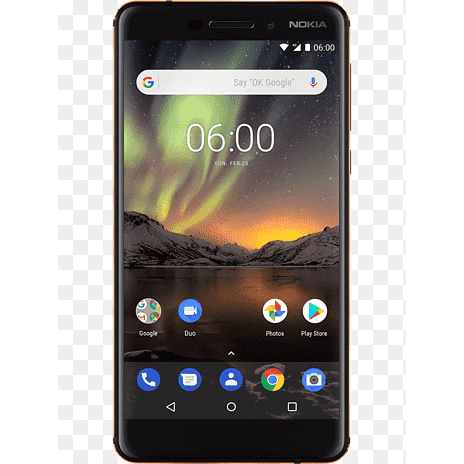 Nokia 6 64GB Unlocked Smartphone (Copper Color) - GSM Compatible for AT&T, T-Mobile | Durable Android Phone for Work, Travel & Everyday Use