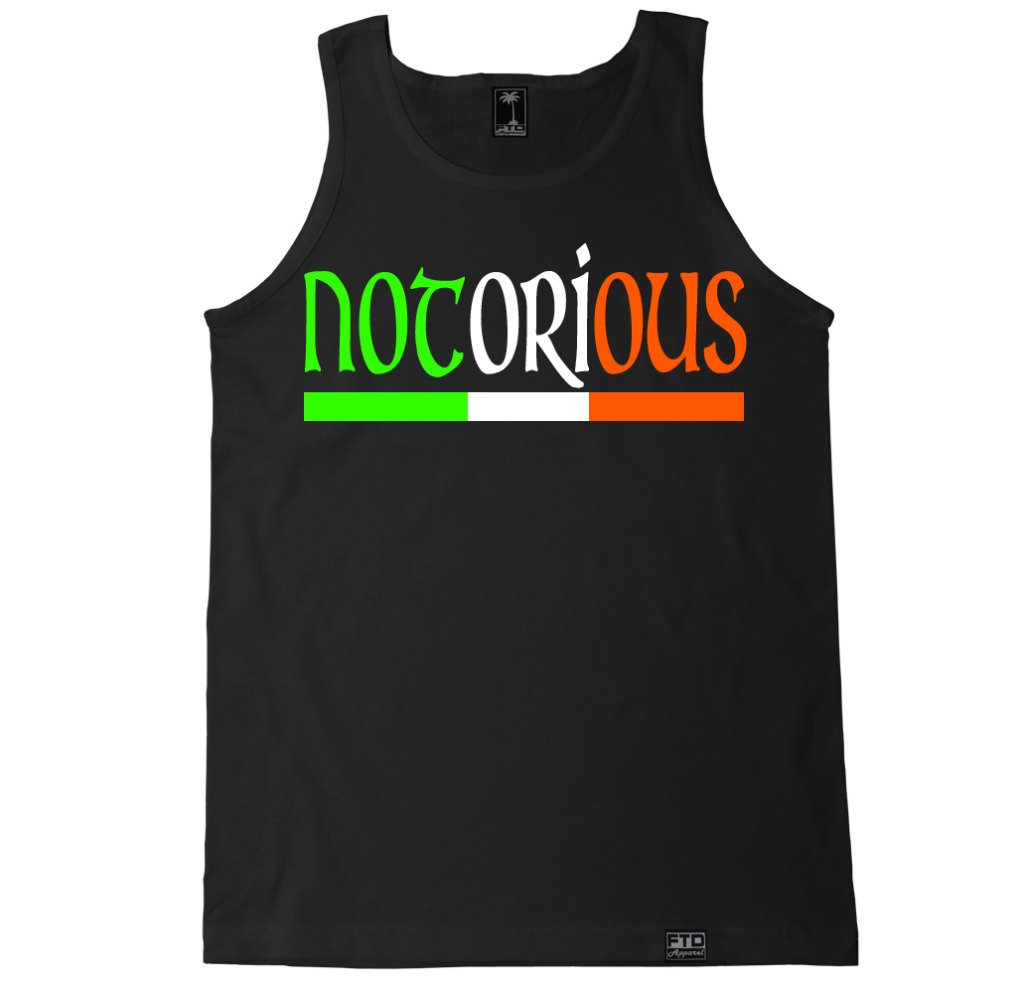 FTD Apparel Men's Notorious MMA Tank Top - Breathable Workout Shirt for MMA Training, Gym & Fitness - Lightweight Athletic Sleeveless Shirt for Men